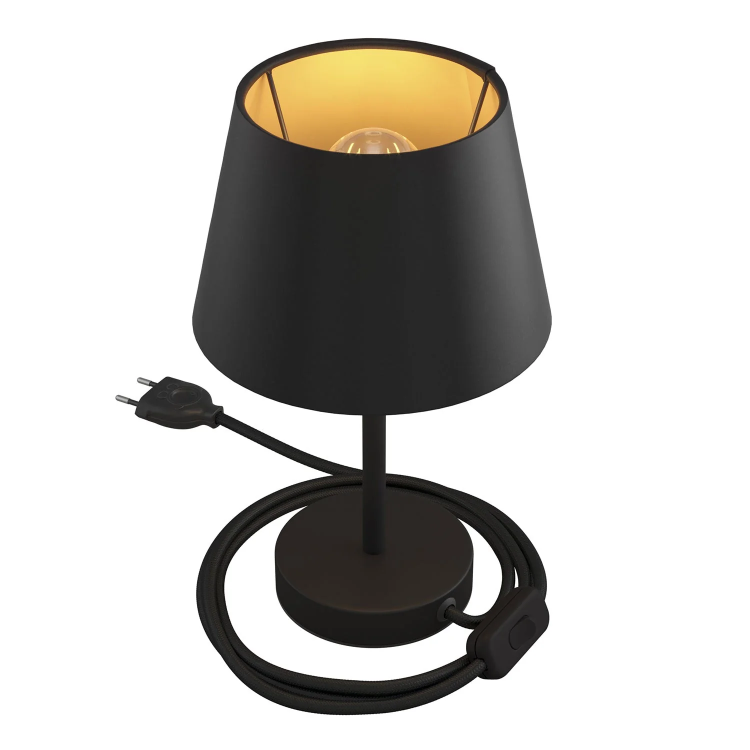 Alzaluce con paralume Impero, lampada da tavolo in metallo - Cinette nero - Image 5