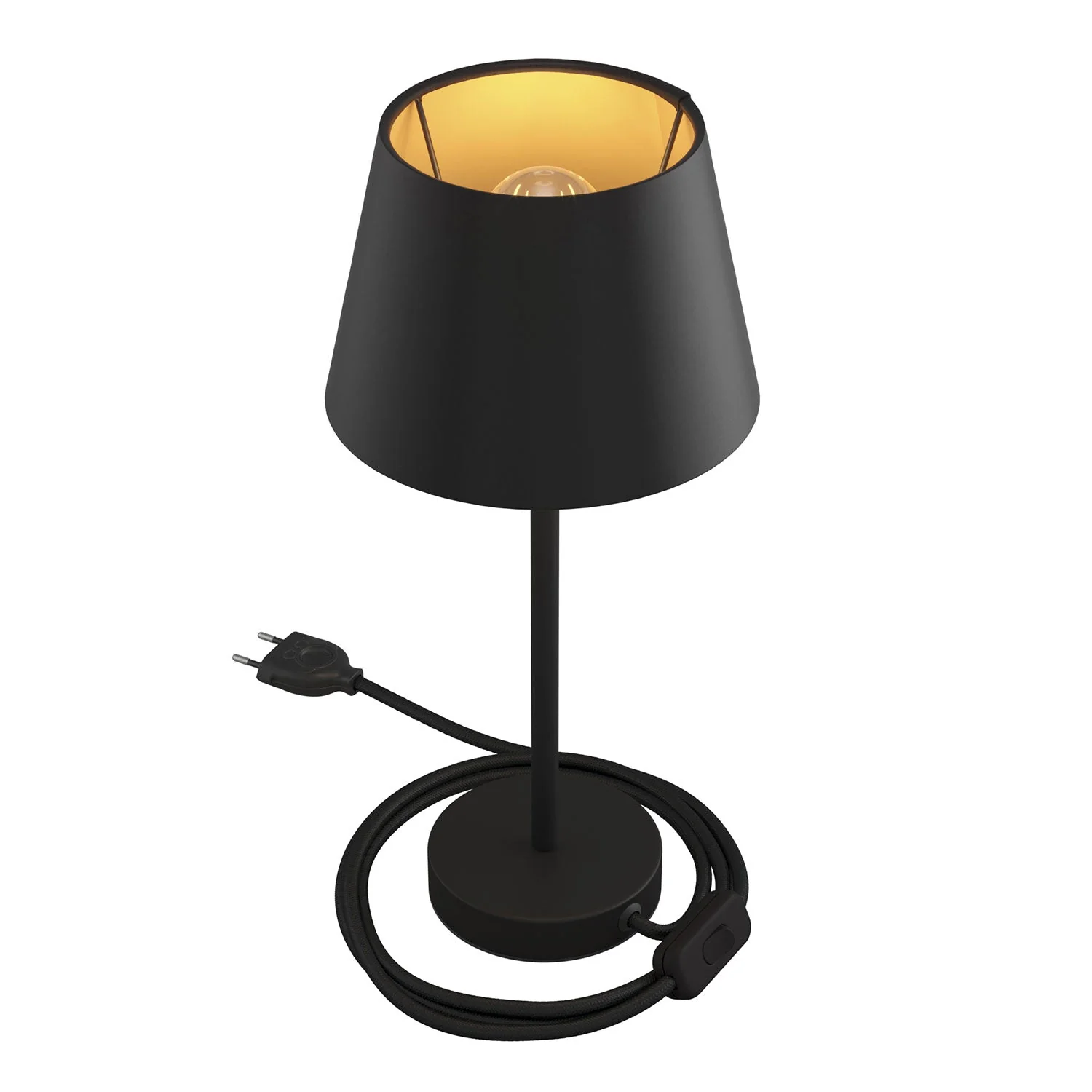 Alzaluce con paralume Impero, lampada da tavolo in metallo - Cinette nero - Image 7
