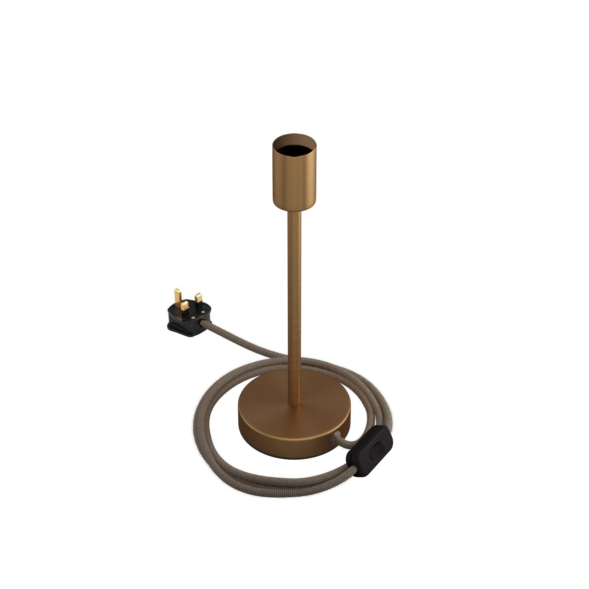 Alzaluce - Lampada da tavolo in metallo e spina UK - Bronzo satinato - Image 10