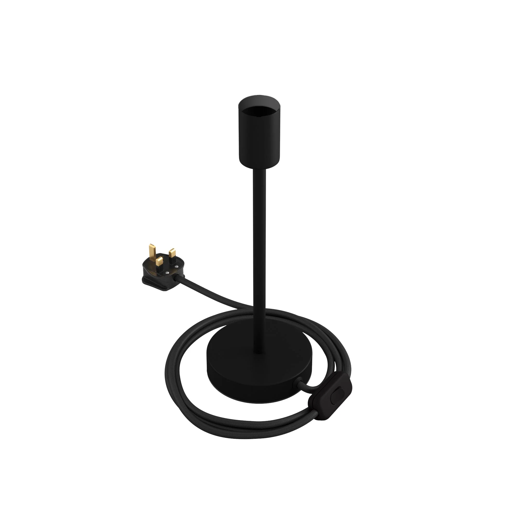 Alzaluce - Lampada da tavolo in metallo e spina UK - Nero opaco - Image 8