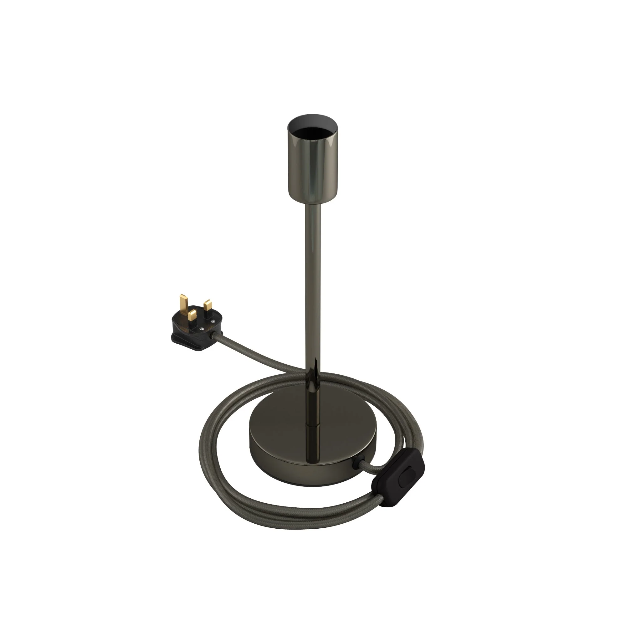 Alzaluce - Lampada da tavolo in metallo e spina UK - Nero perla - Image 8