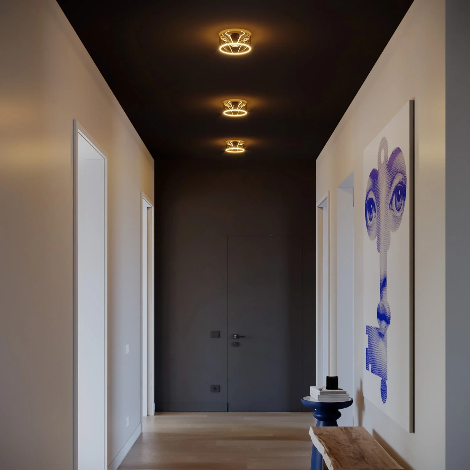 Applique con lampadina Ghost smoky - Nero - Image 4