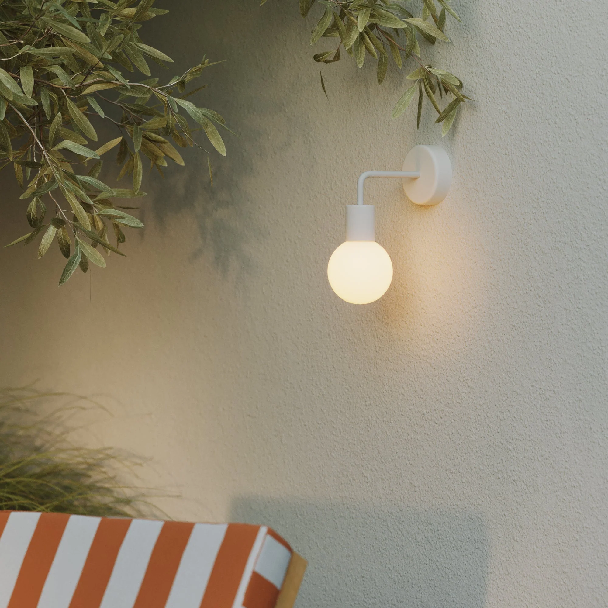 Applique da esterno Modulair IP65 con estensione a L e paralume a sfera infrangibile Unbreak-a-Ball - Bianco - Image 2
