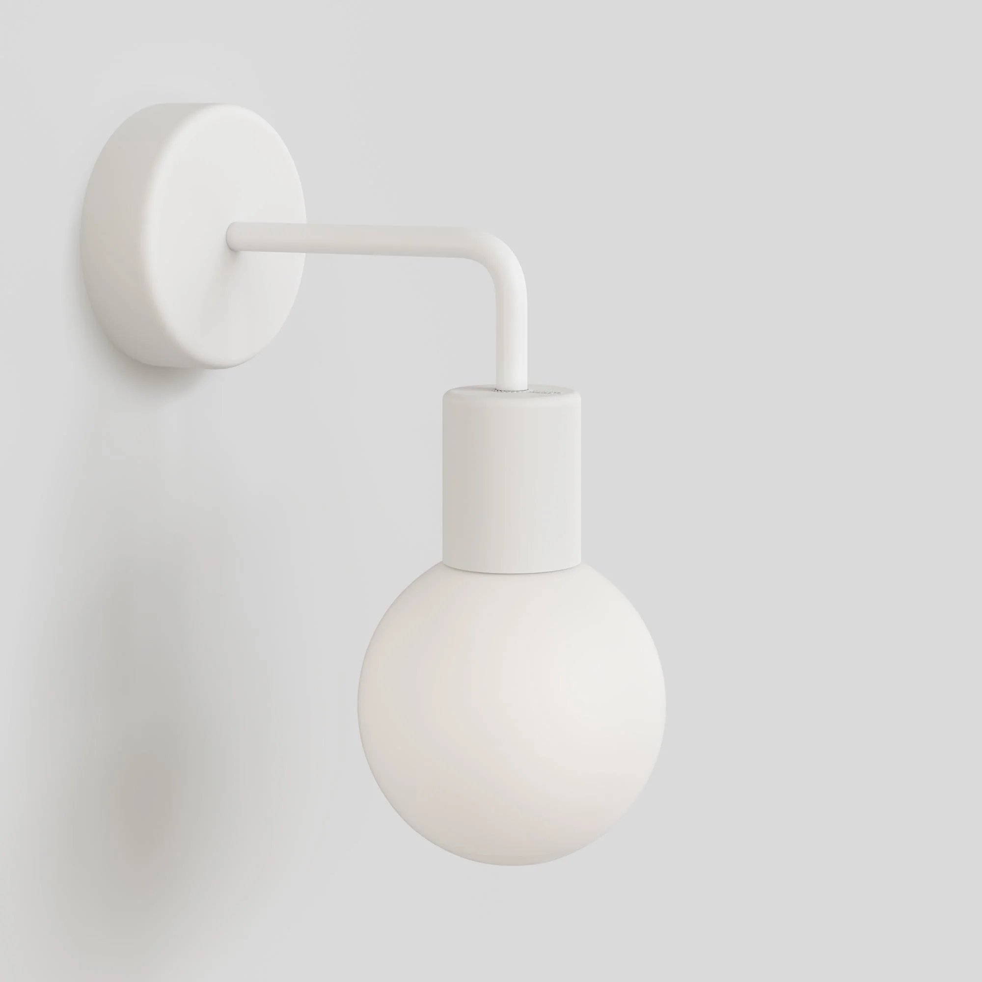 Applique da esterno Modulair IP65 con estensione a L e paralume a sfera infrangibile Unbreak-a-Ball - Bianco - Image 4