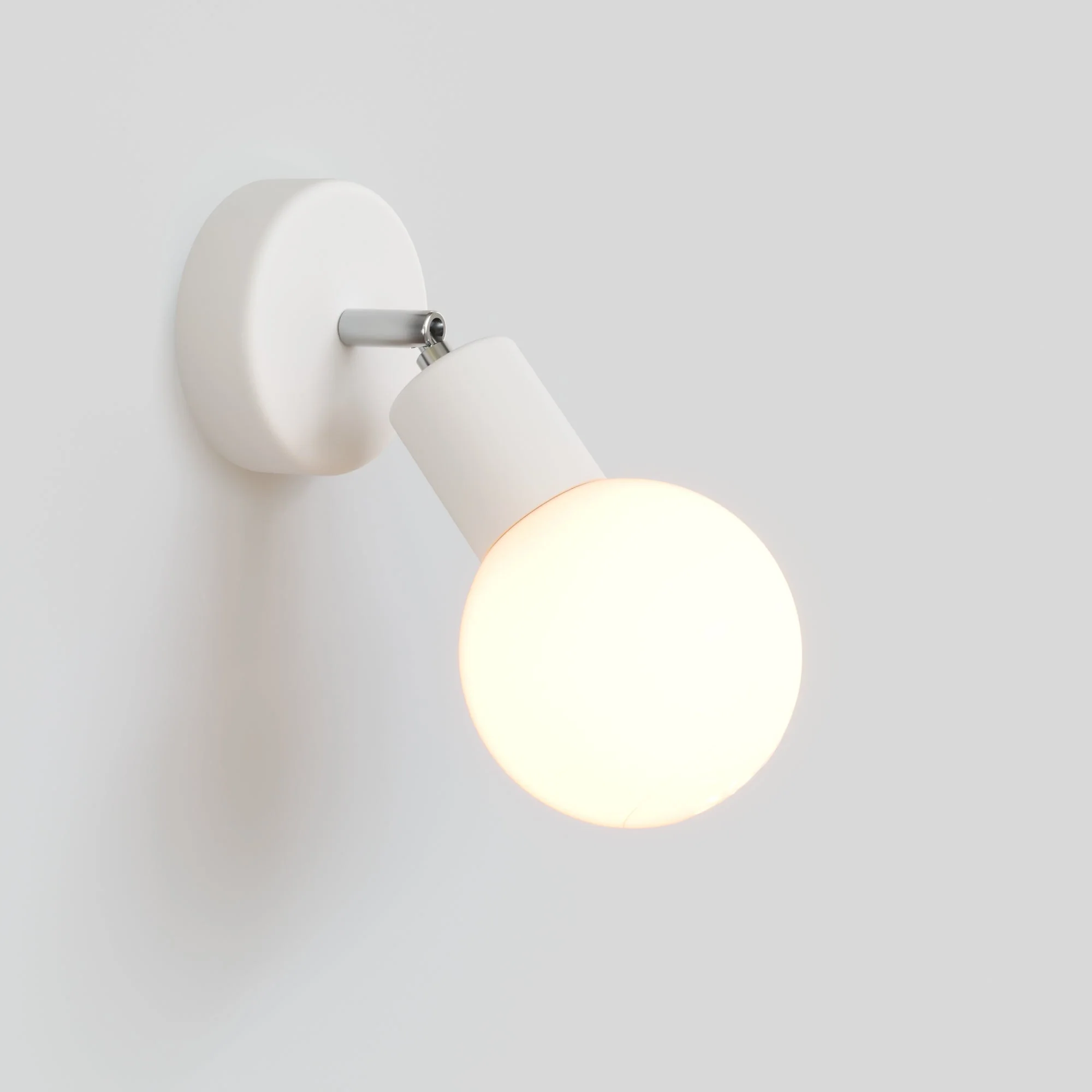 Applique da esterno Modulair IP65 con snodo regolabile e paralume a sfera infrangibile Unbreak-a-Ball - Bianco