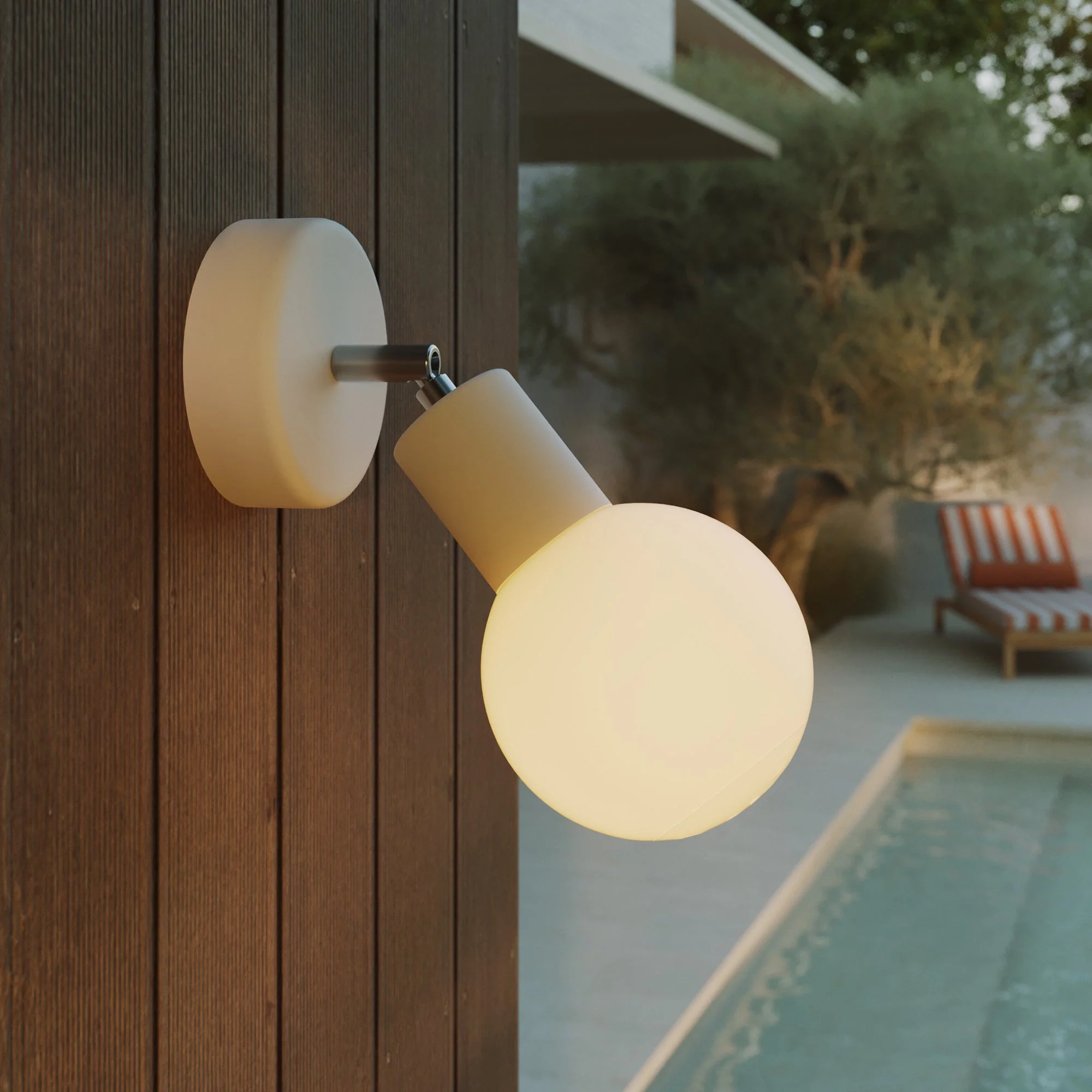 Applique da esterno Modulair IP65 con snodo regolabile e paralume a sfera infrangibile Unbreak-a-Ball - Bianco - Image 3