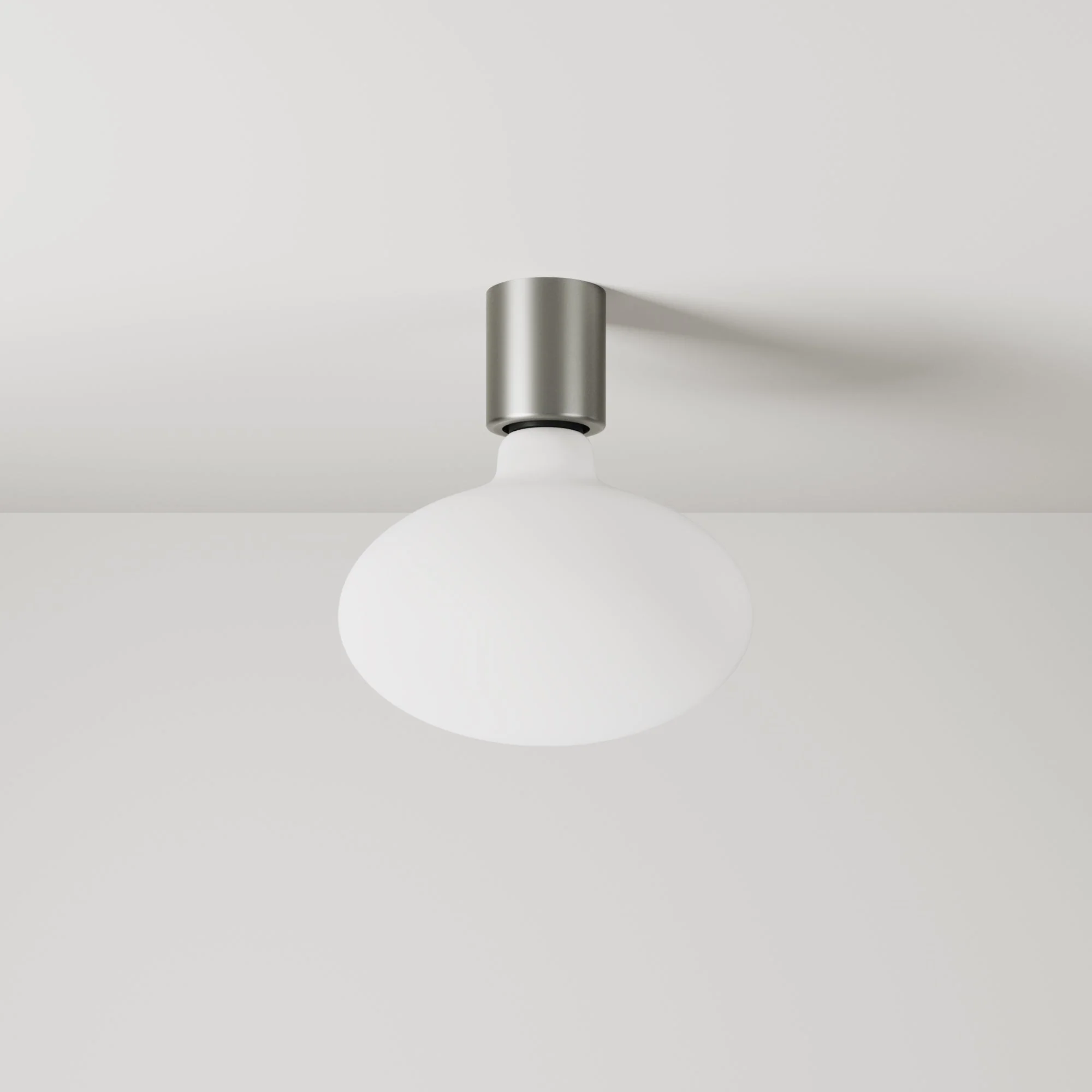 Applique in metallo con lampadina LED Ellipse effetto porcellana - Titanio satinato - Image 5