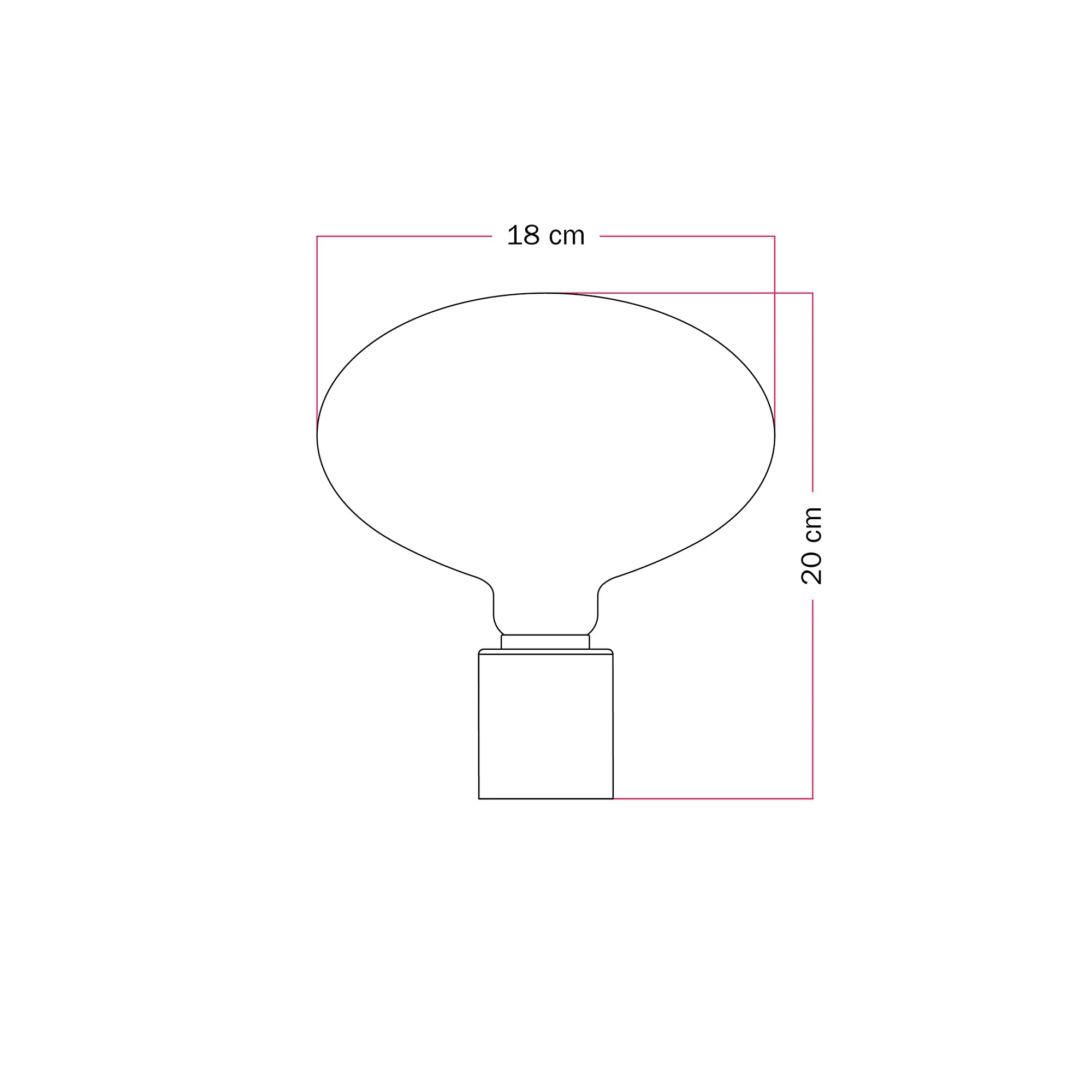 Applique in metallo con lampadina LED Ellipse effetto porcellana - Titanio satinato - Image 6