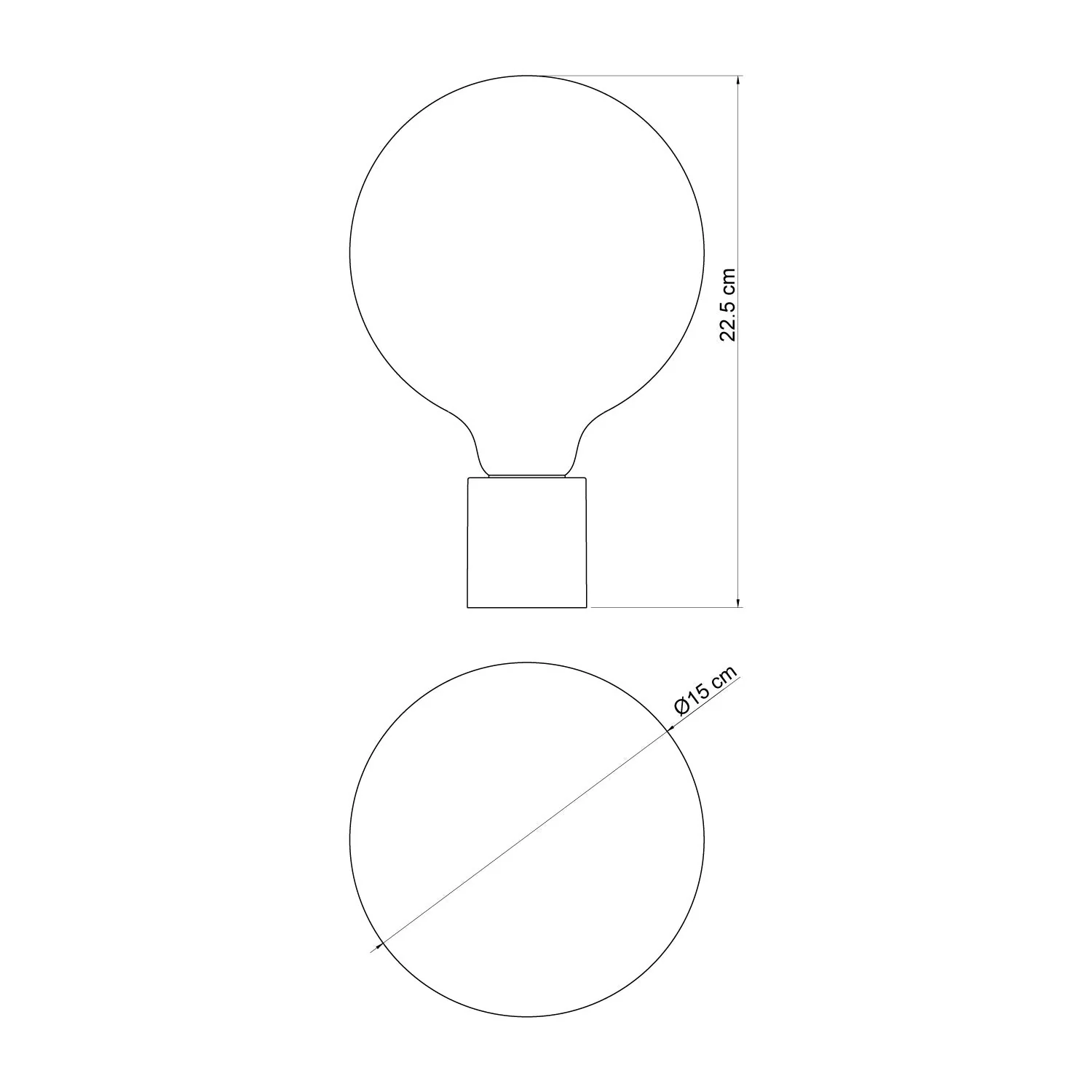 Applique Nera con lampadina a bulbo effetto porcellana - Waterproof IP44 - IO - Image 6