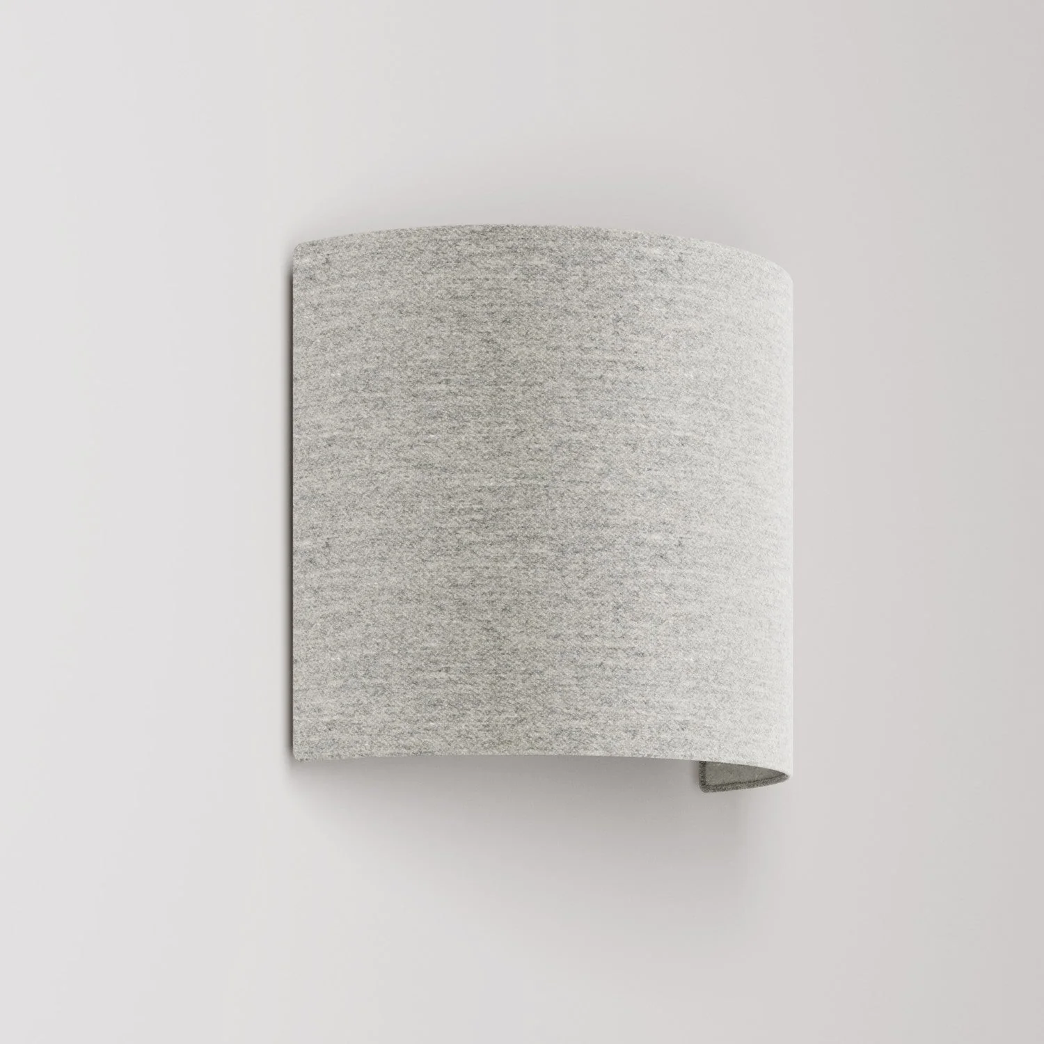 Applique Ventola con paralume in tessuto - Made in Italy - Lana Grigio Chiaro
