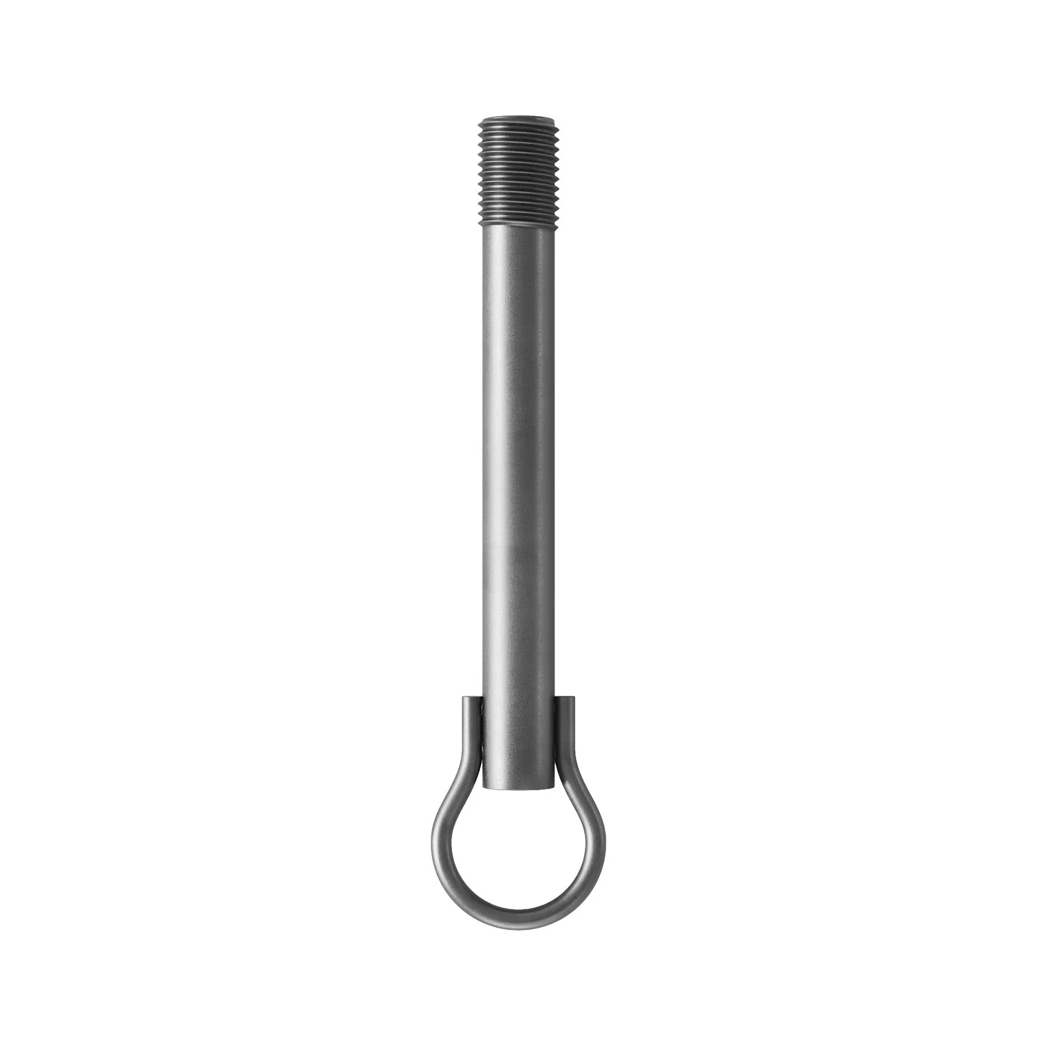 Asta filettata con gancio saldato per lampadari a catena - Lunghezza 85 mm (M10x1)