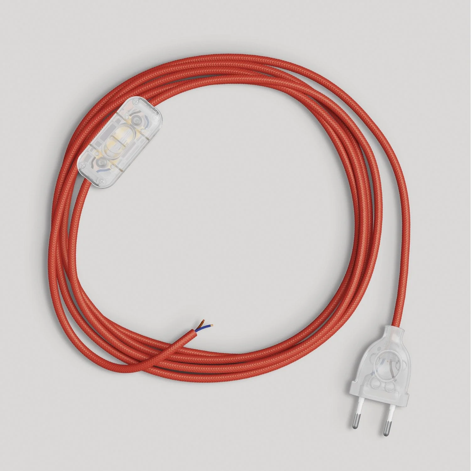Cablaggio per lampada con cavo rosso lucido 1,80 m - Image 5