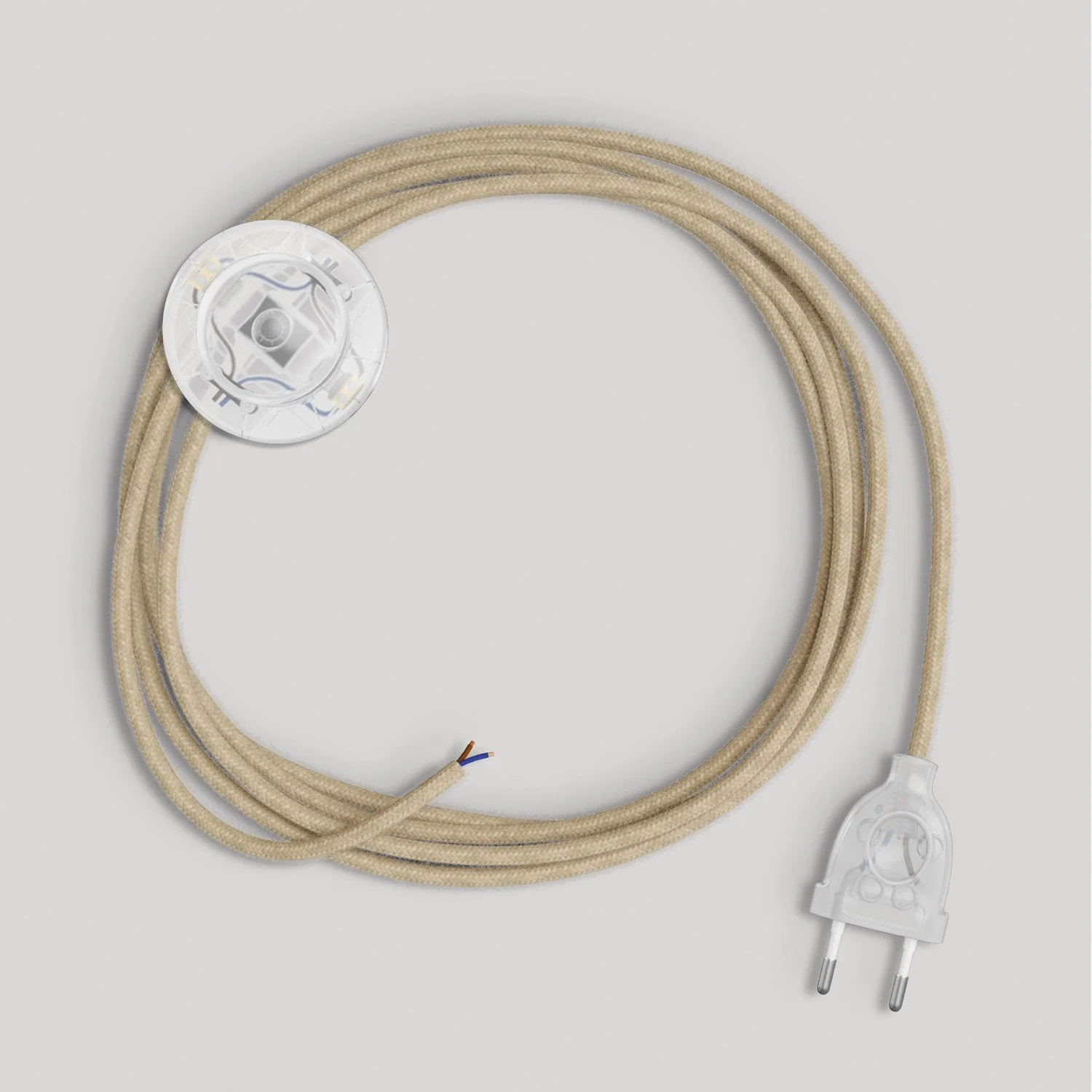 Cablaggio per lampada con cavo neutro in juta 3 m - Image 5