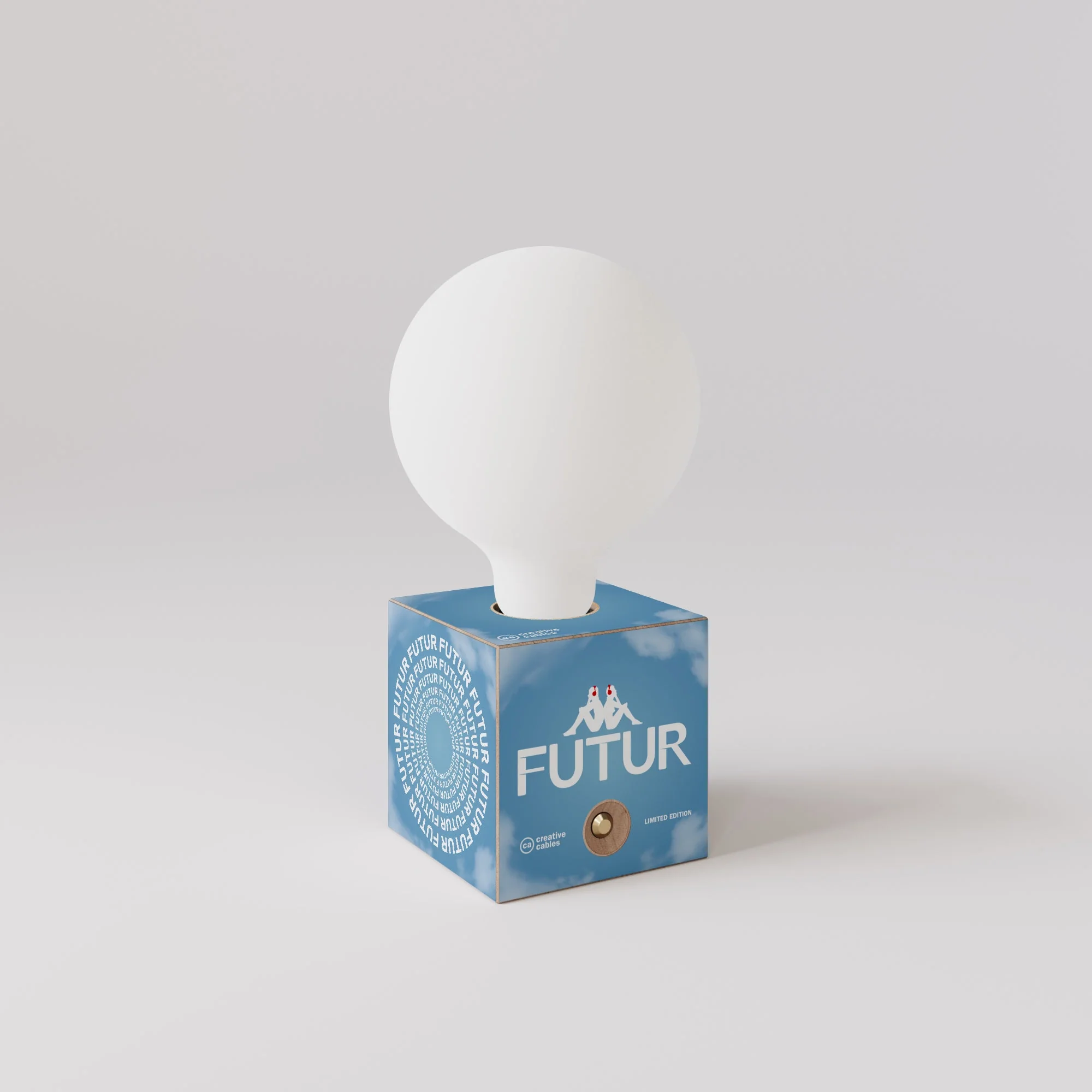 Lampada a batteria Cabless03 "Futur" con lampadina globo effetto porcellana - Futur Festival - Image 3
