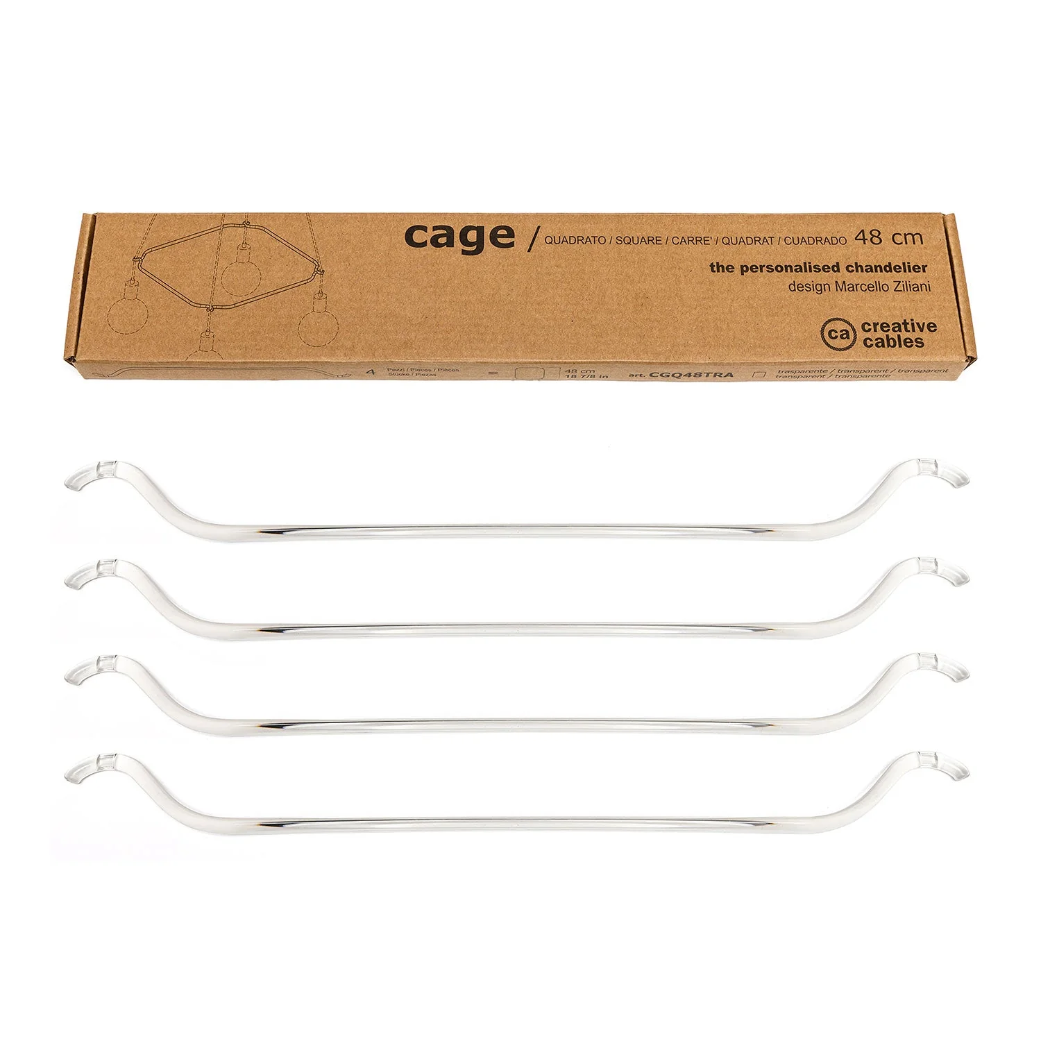 Cage Quadrato - Struttura per lampadari - Trasparente - Image 7