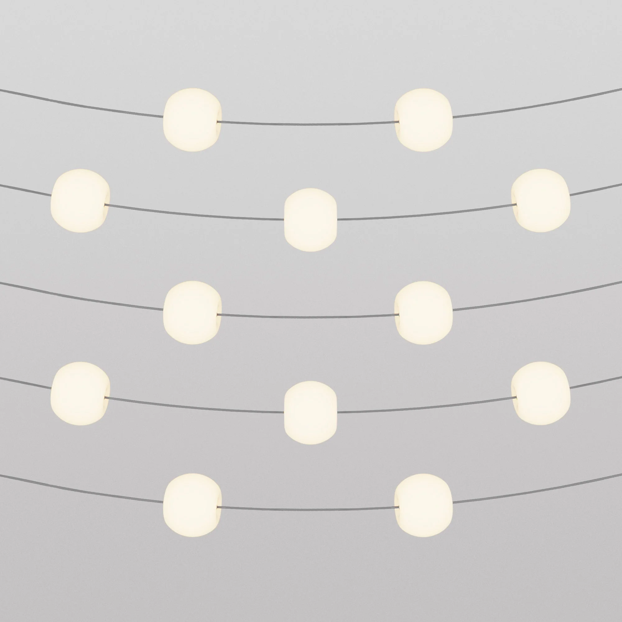 Catena luminosa 12 punti luce da esterno IP67 Grigio con spina UK - Marina12 Cherry