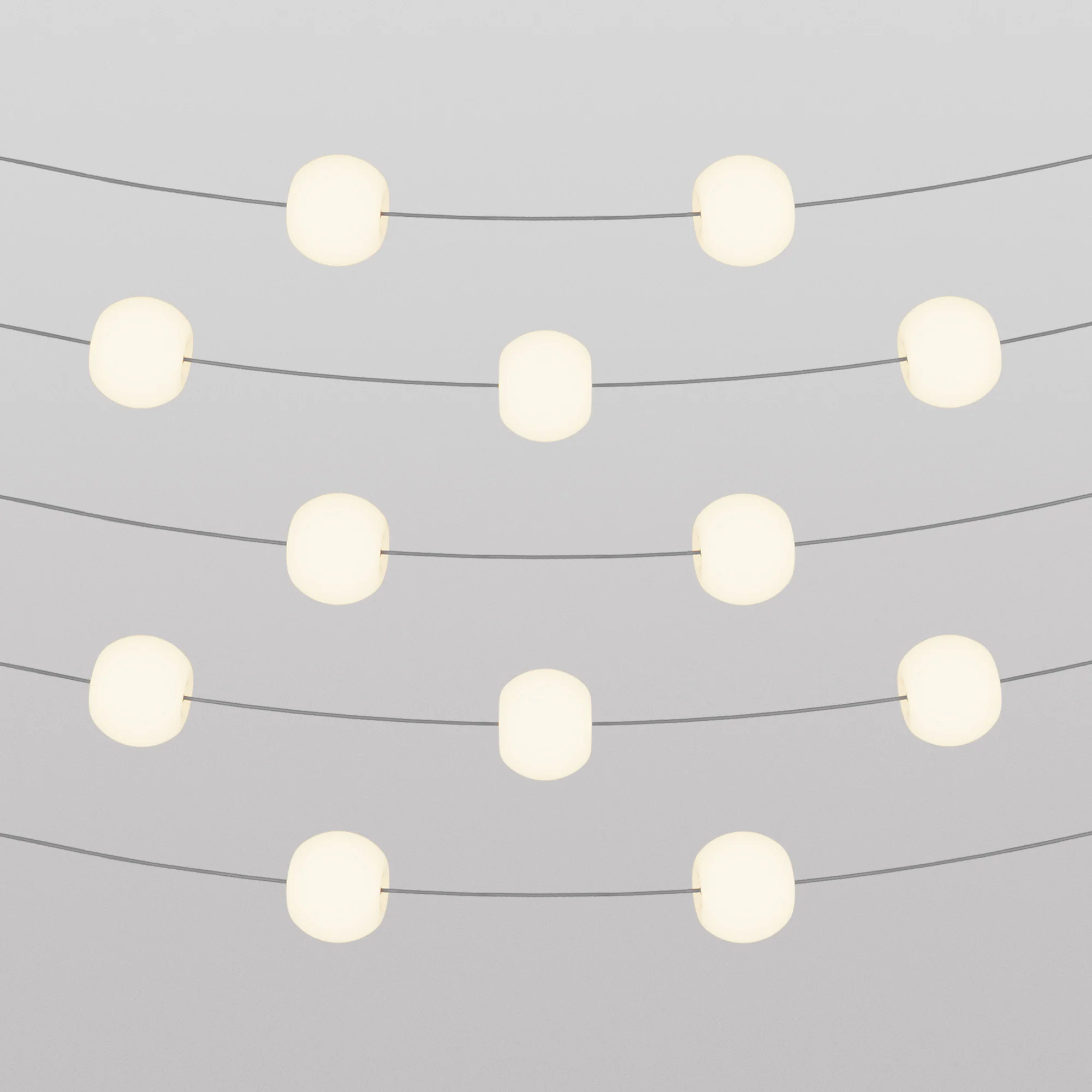 Catena luminosa 12 punti luce da esterno IP67 Grigio - Marina12 Cherry