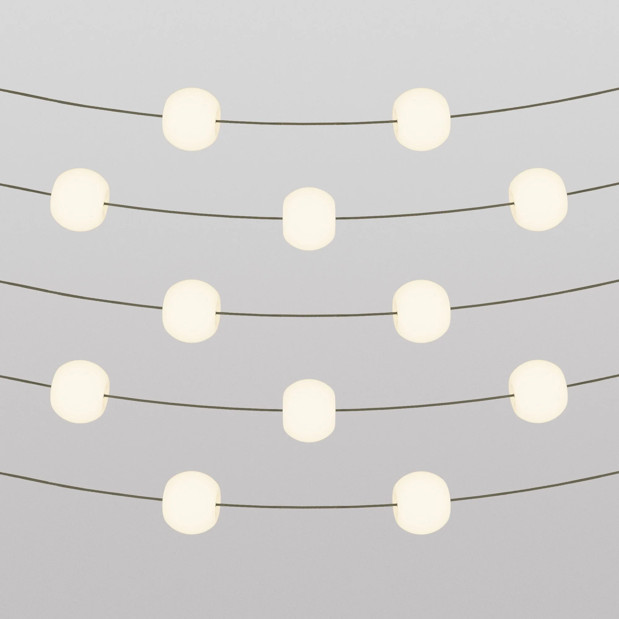 Catena luminosa 12 punti luce da esterno IP67 Verde Oliva con spina UK - Marina12 Cherry