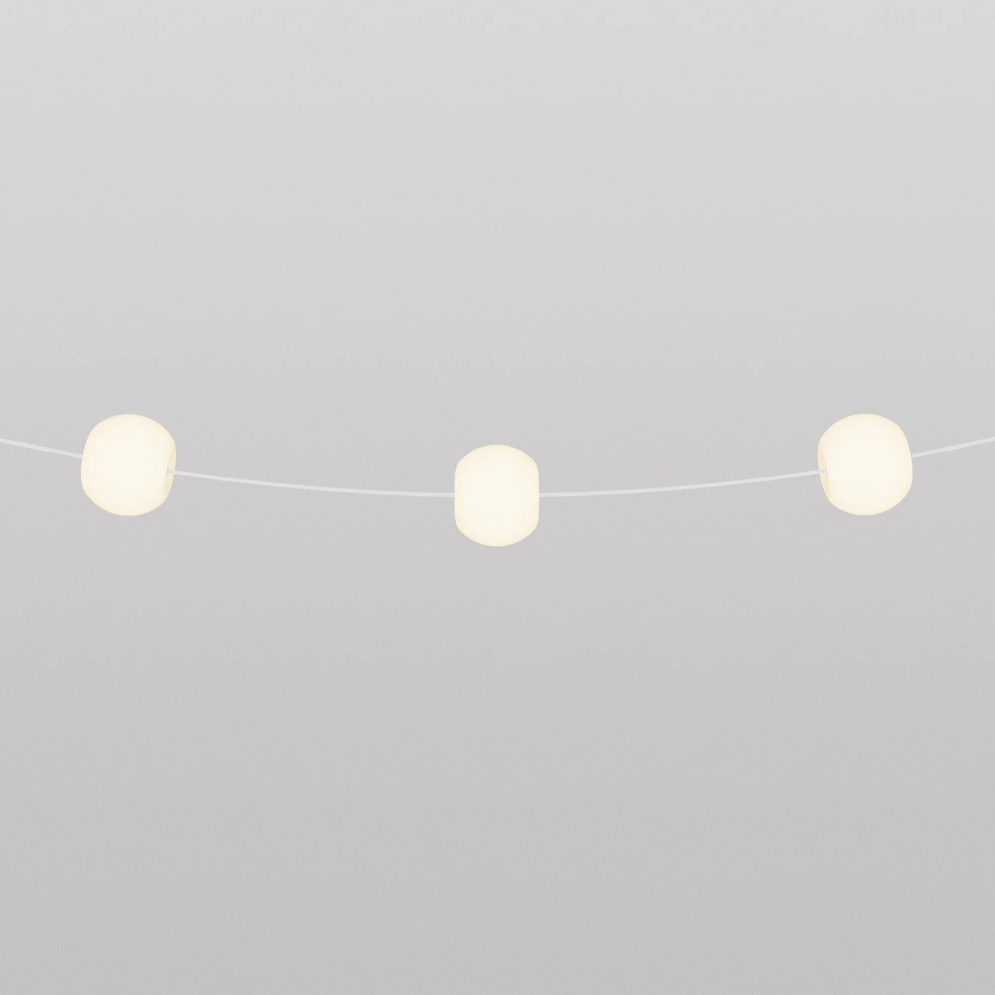 Catena luminosa 3 punti luce da esterno IP67 Bianco Sabbia - Marina3 Cherry