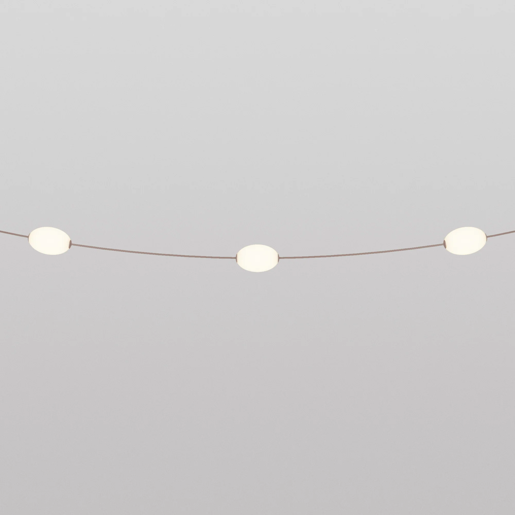 Catena luminosa 3 punti luce da esterno IP67 Desert Brown con spina UK - Marina3