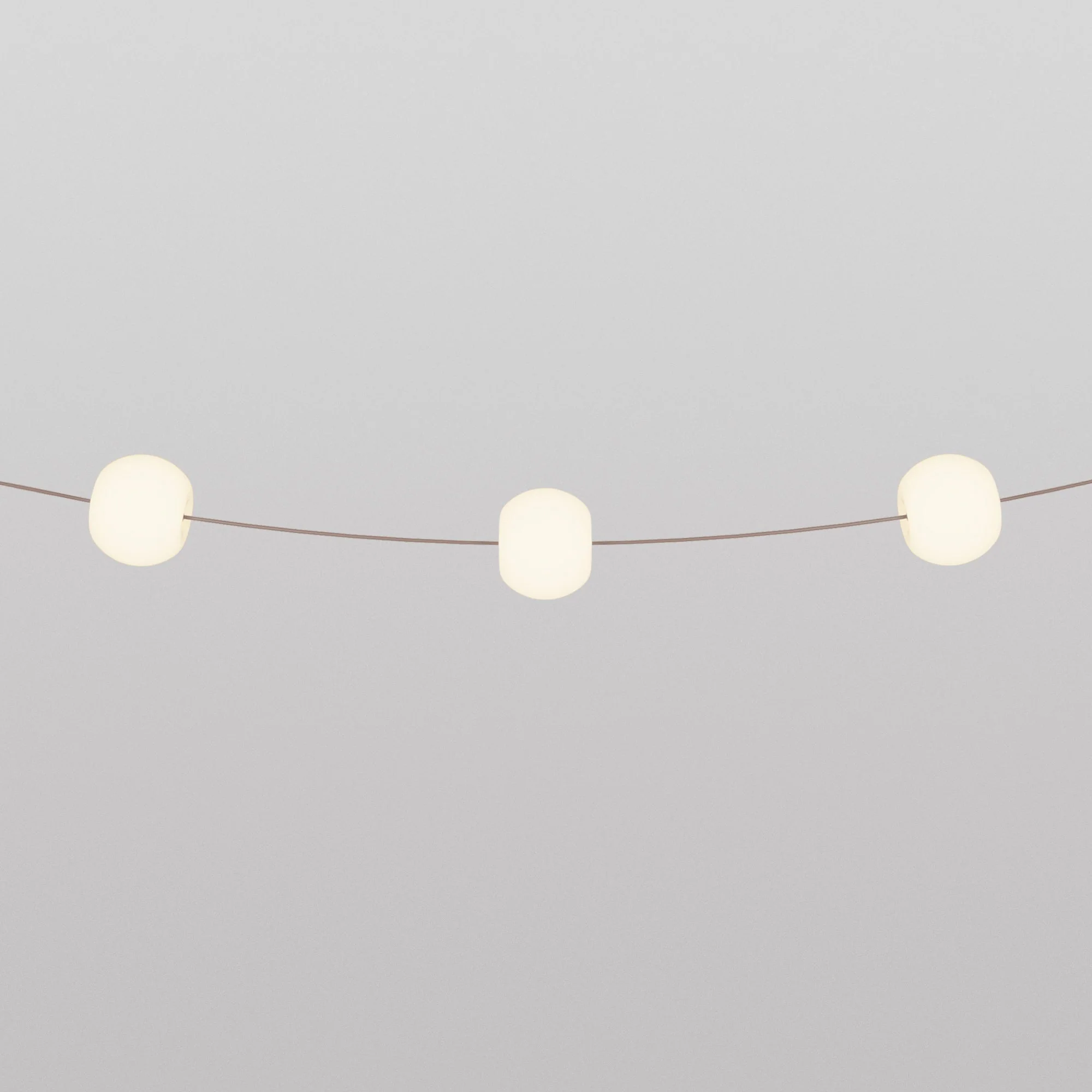 Catena luminosa 3 punti luce da esterno IP67 Desert Brown con spina UK - Marina3 Cherry