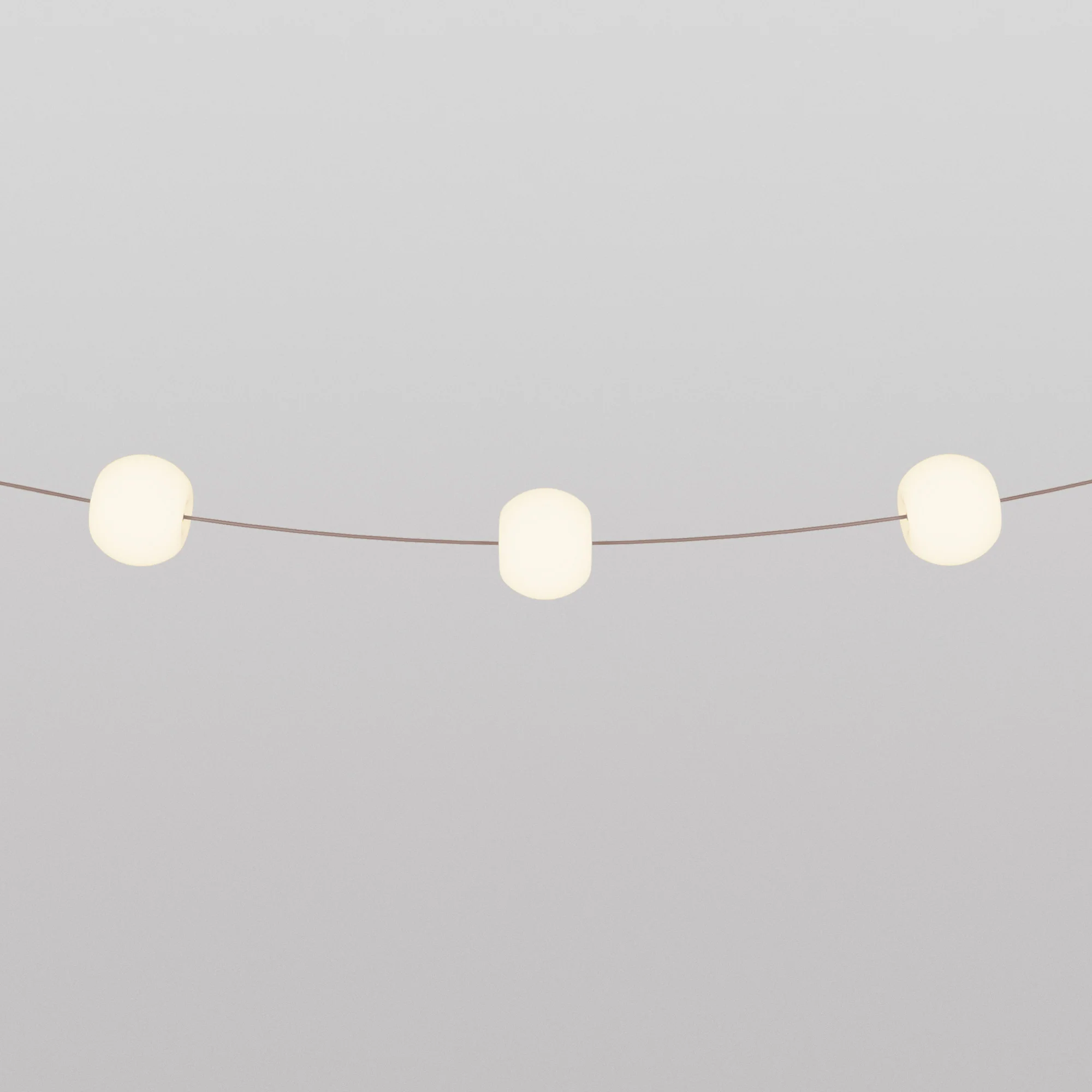 Catena luminosa 3 punti luce da esterno IP67 Desert Brown - Marina3 Cherry