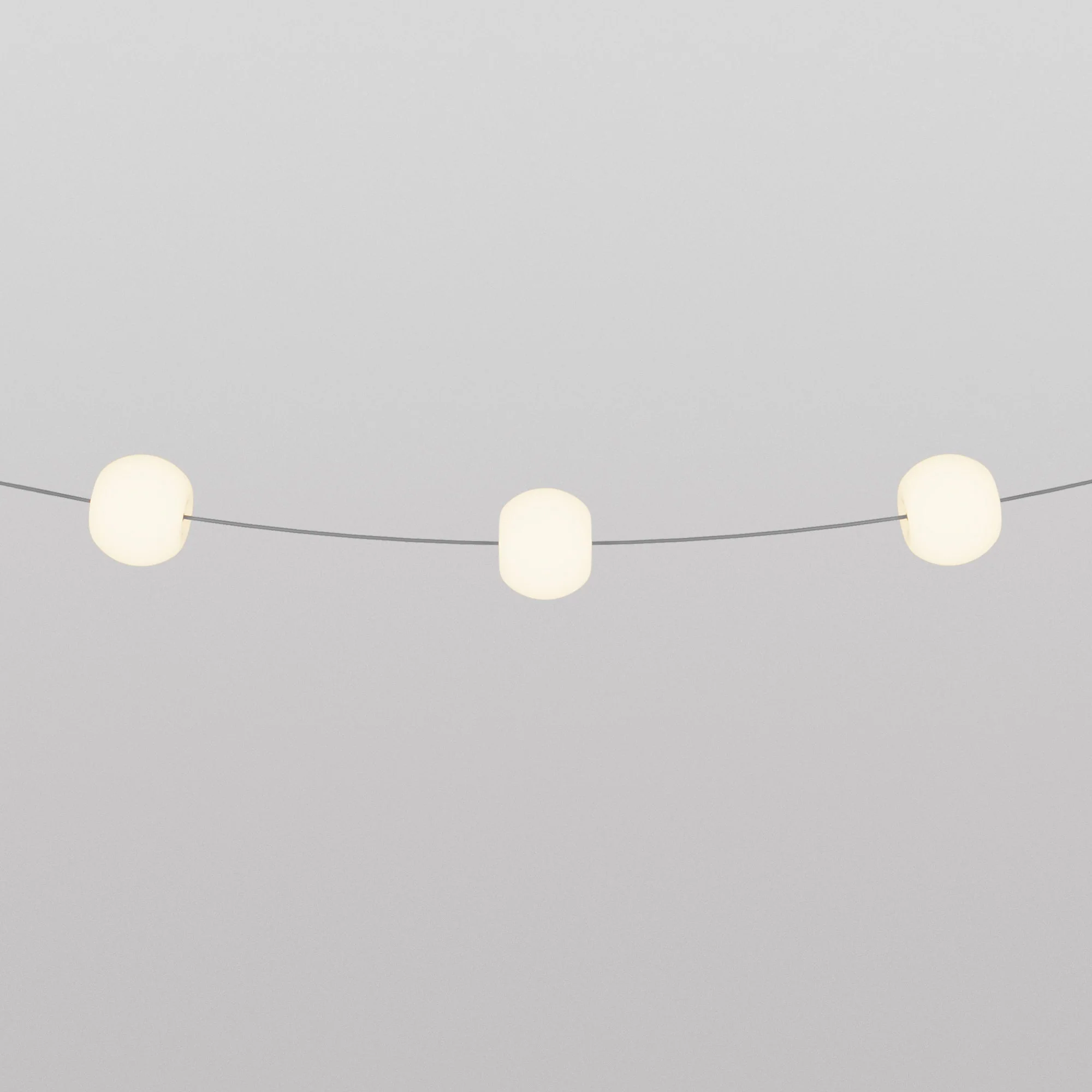 Catena luminosa 3 punti luce da esterno IP67 Grigio con spina UK - Marina3 Cherry