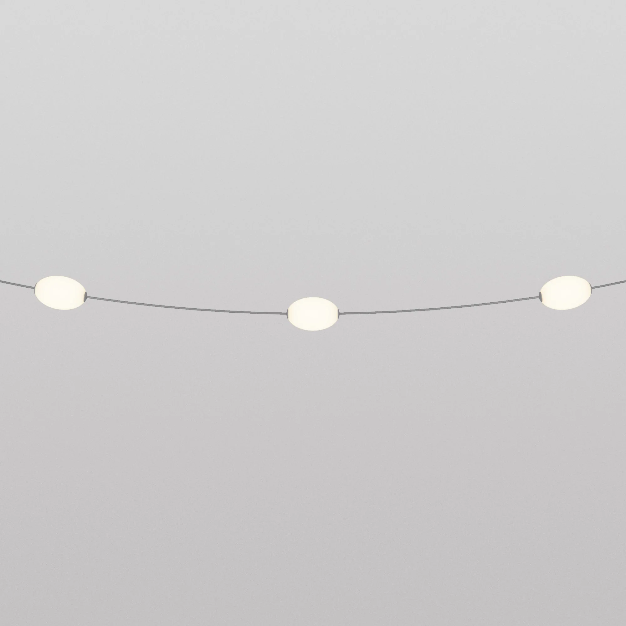 Catena luminosa 3 punti luce da esterno IP67 Grigio - Marina3
