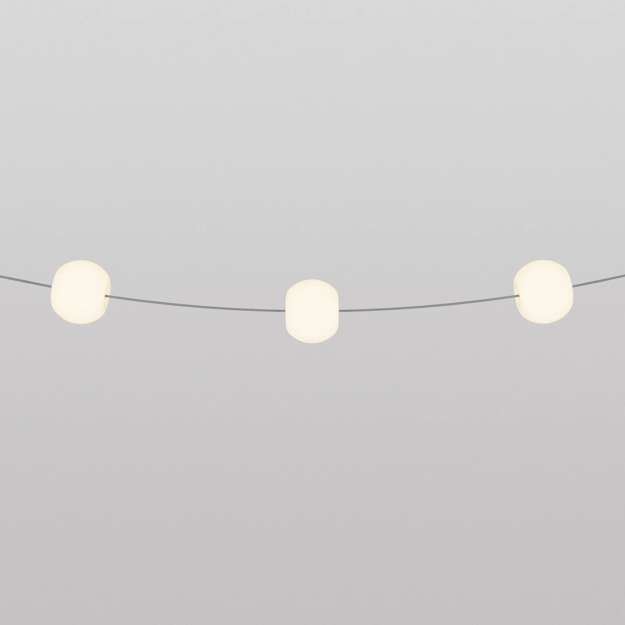 Catena luminosa 3 punti luce da esterno IP67 Grigio - Marina3 Cherry