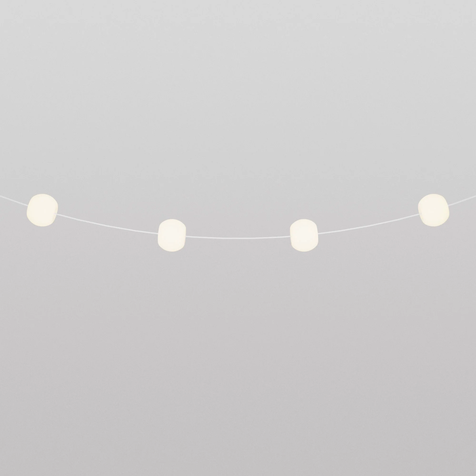 Catena luminosa 4 punti luce da esterno IP67 Bianco Sabbia con spina UK - Marina4 Cherry