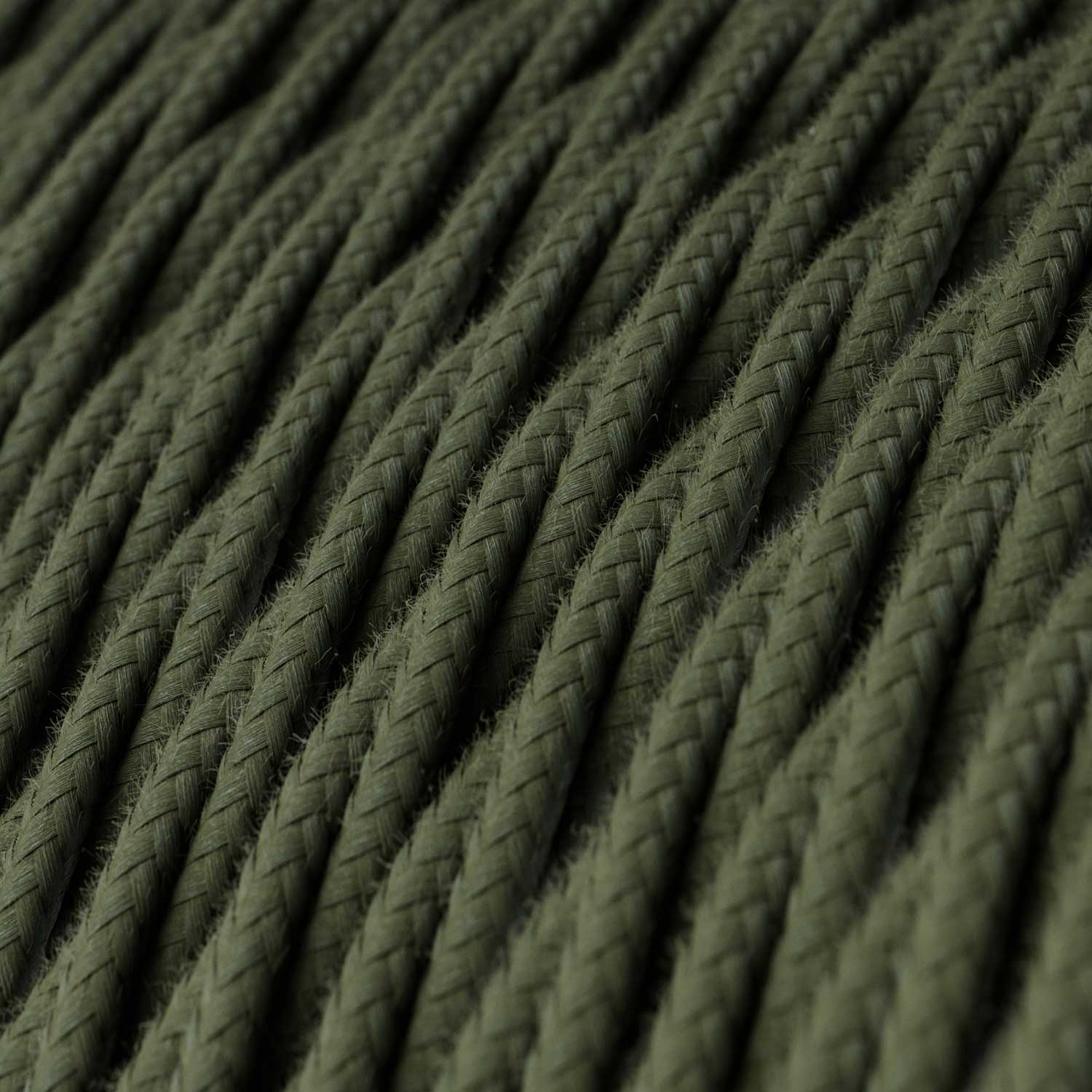 Cavo colorato in cotone trecciato Verde Salvia - L'Originale Creative Cables, per lampade e impianti a vista - TC63 - Image 2