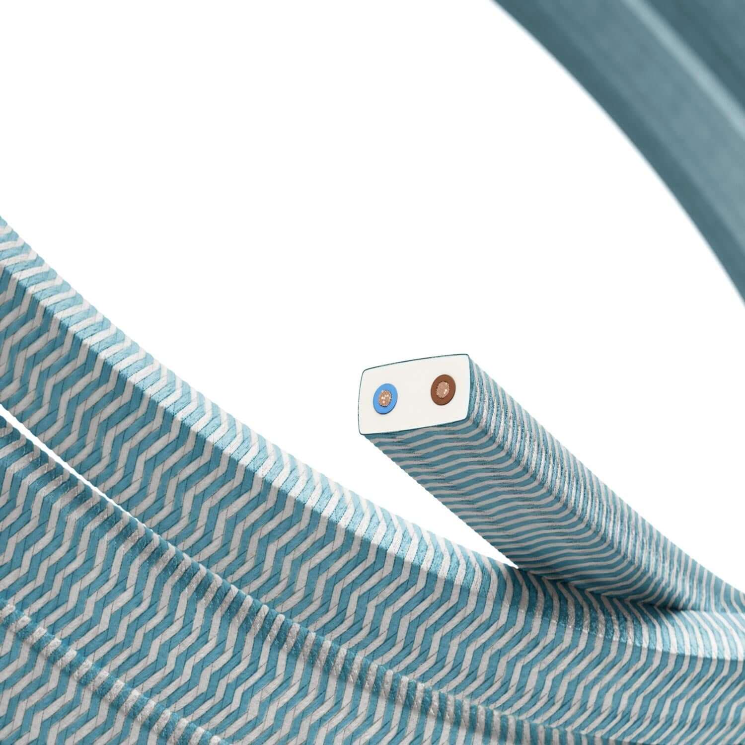 Cavo elettrico per catenaria rivestito in tessuto Tuchese zig-zag CZ11 - UV resistant - Image 2