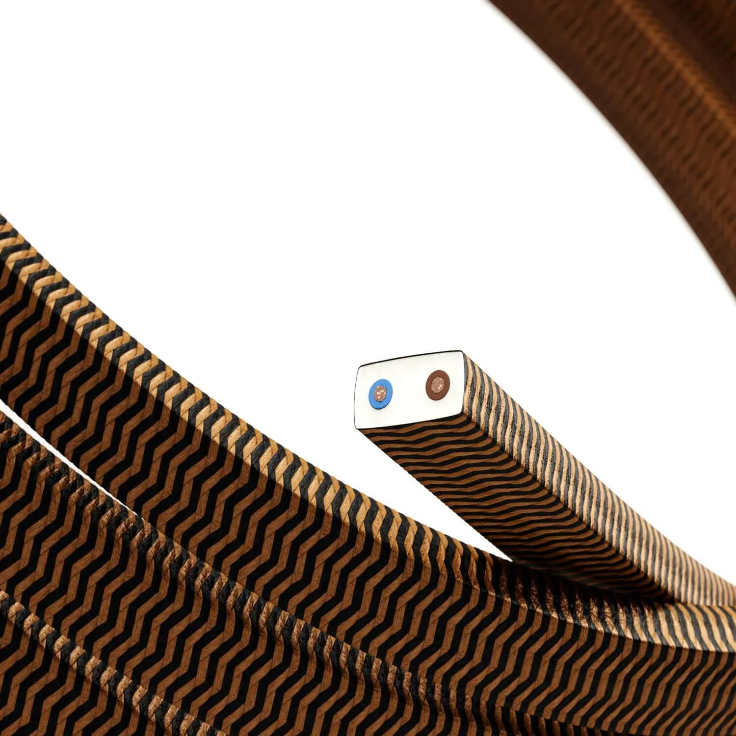 Cavo elettrico per catenaria rivestito in tessuto ZigZag Nero - Whiskey CZ22 - Image 2