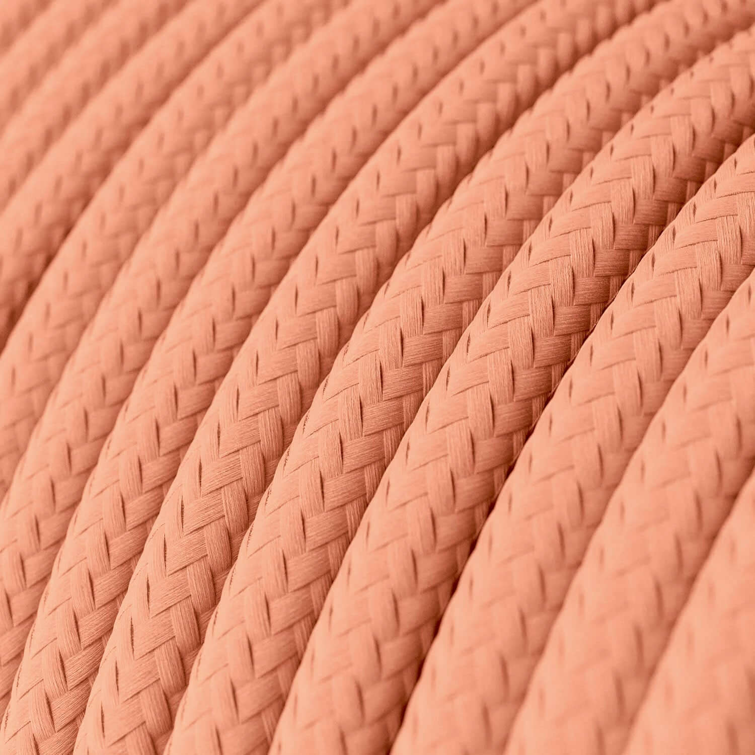 Cavo elettrico rivestito in tessuto color pesca - L'Originale Creative Cables, per lampade moderne e colorate - RM23 - Image 2