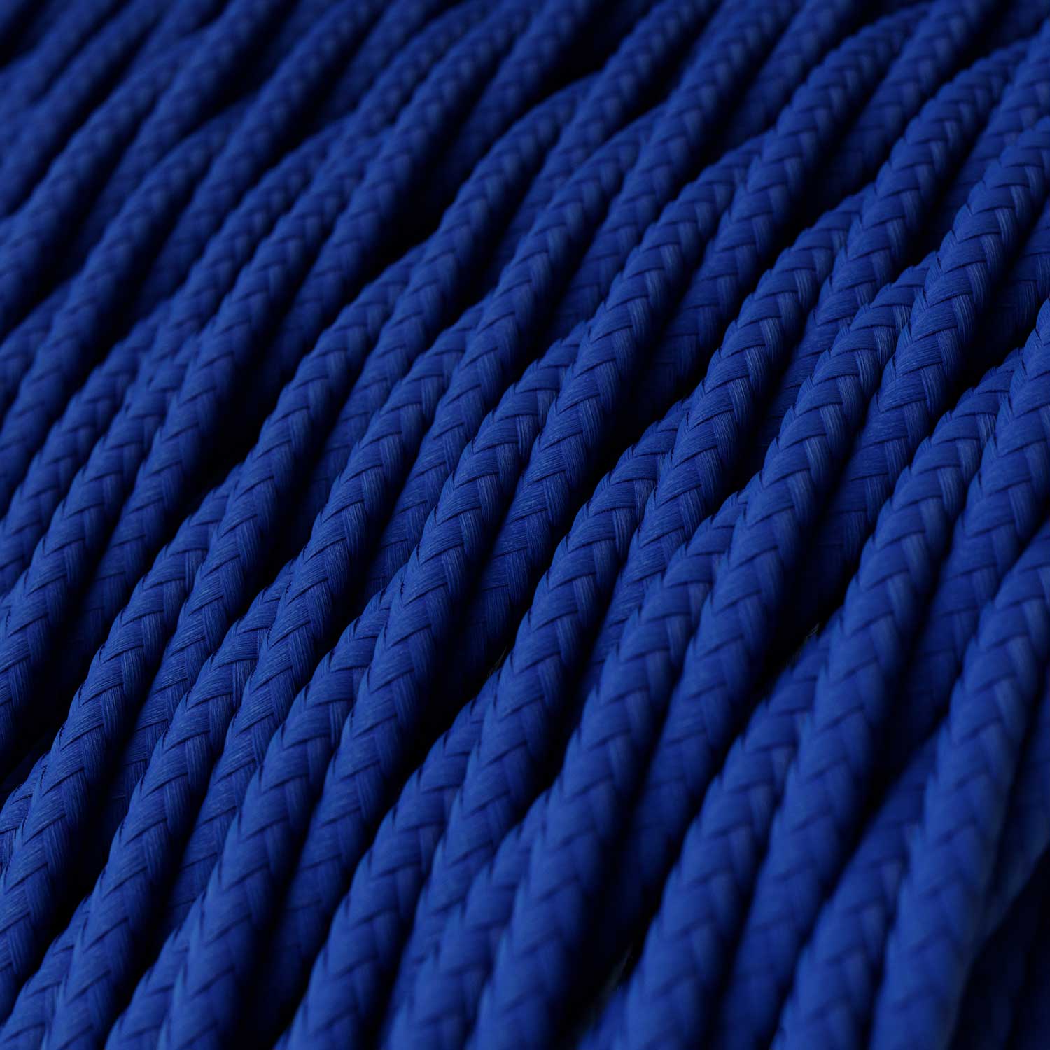 Cavo elettrico tessile trecciato e lucido Classic Blue - L'Originale Creative Cables, per impianti a vista di design - TM12 - Image 2