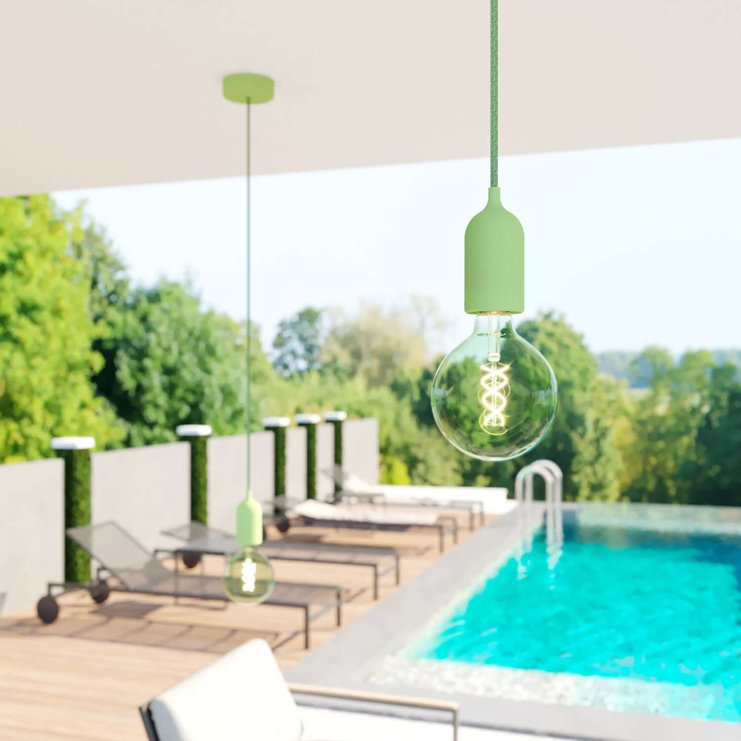 Cavo elettrico UV resistant per esterno rotondo rivestito in cotone Verde Pixel Bronte SX08 - compatibile con Eiva Outdoor IP65 - Image 3