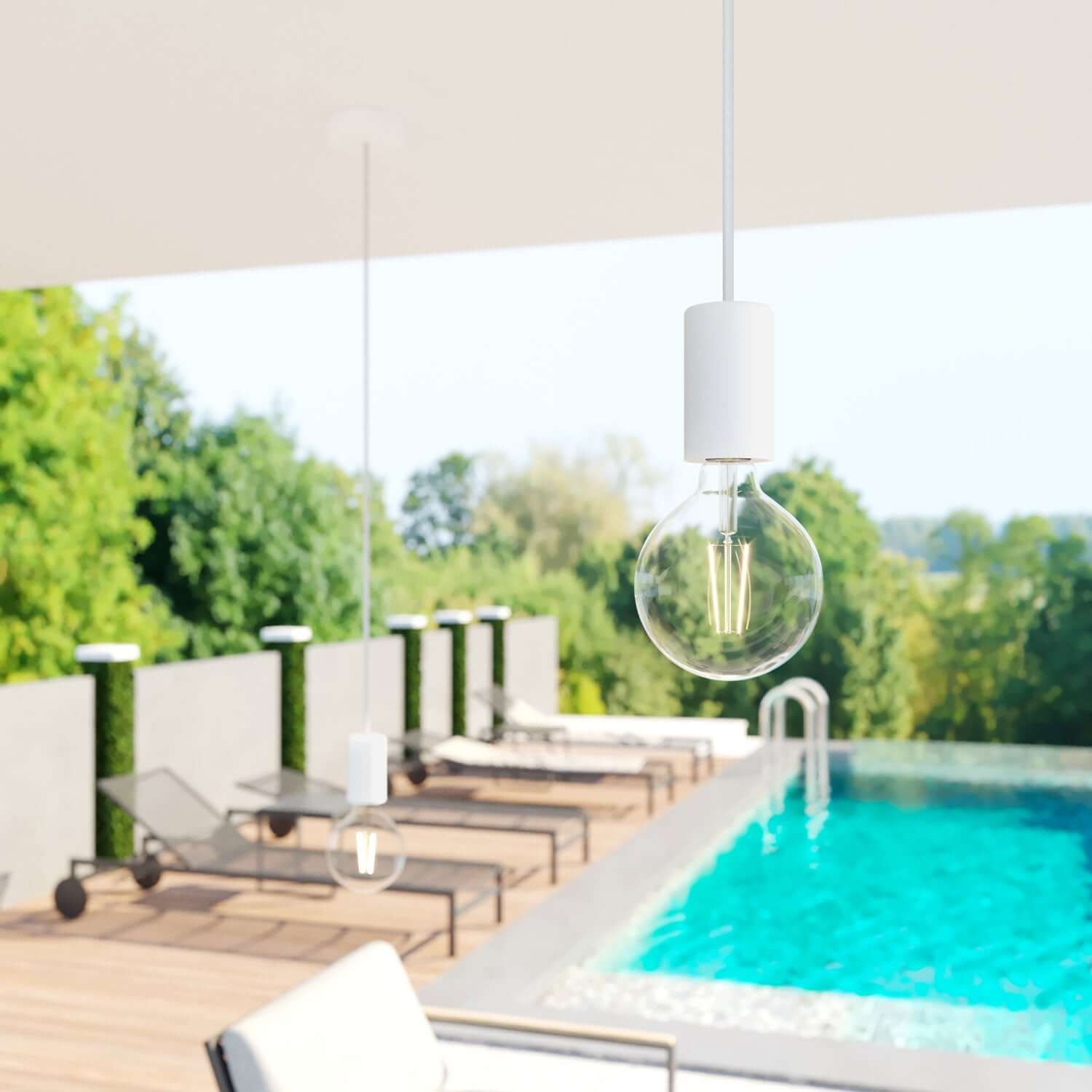 Cavo elettrico UV resistant per esterno rotondo rivestito in tessuto Bianco SM01 - compatibile con Eiva Outdoor IP65 - Image 3