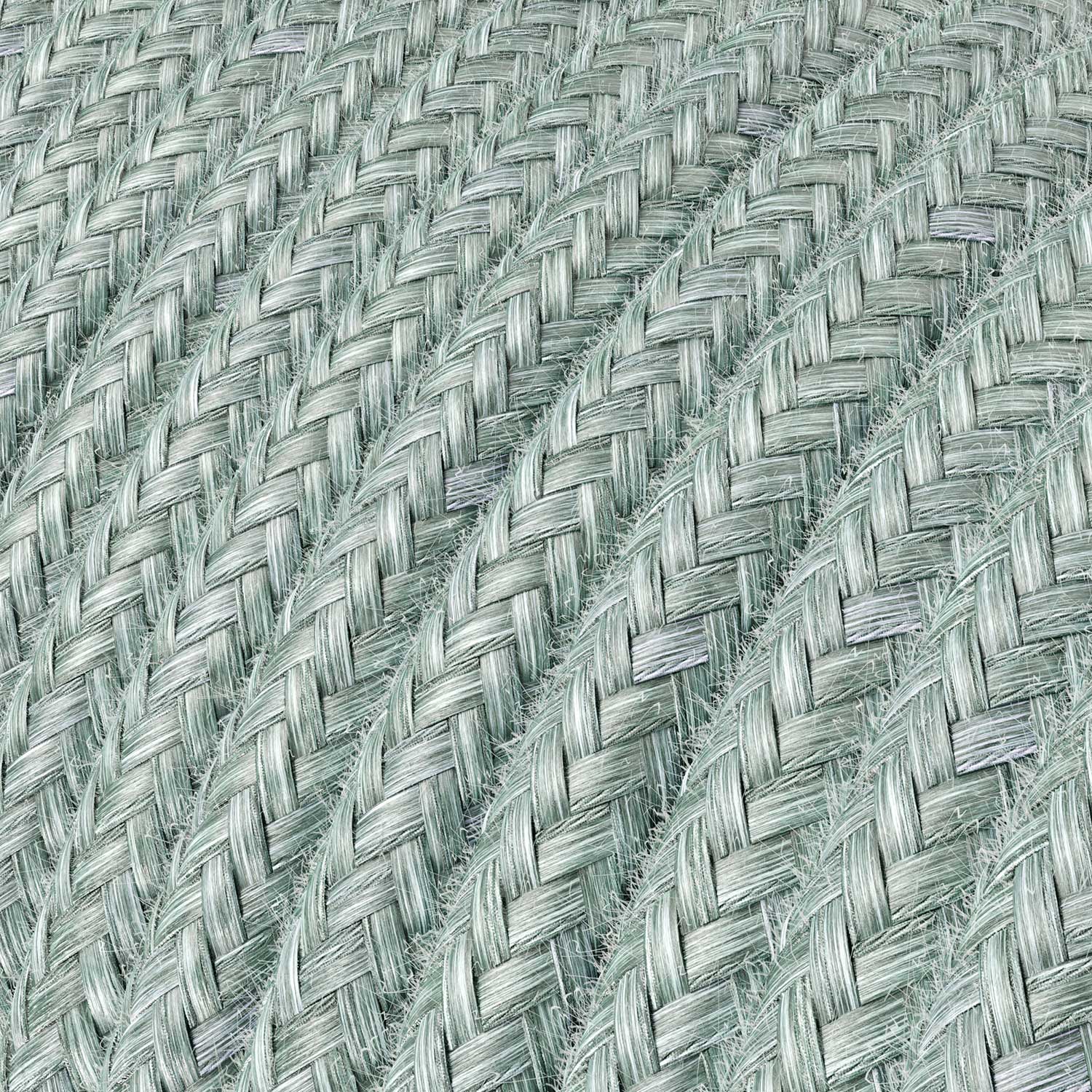 Cavo in cotone color Azzurro Foschia - L'Originale Creative Cables, ideale per progetti di illuminazione creativi - RX12 - Image 2