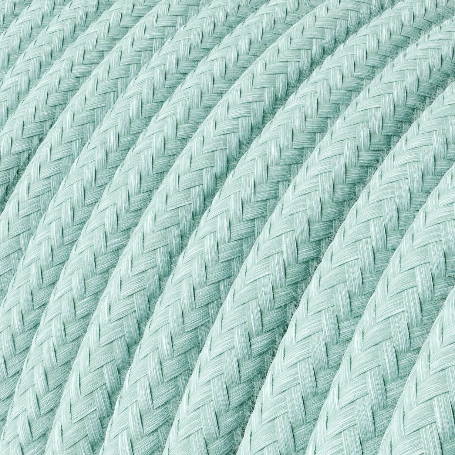 Cavo tessile in cotone color Verde Celadon - L'Originale Creative Cables, per lampade esclusive - RC18 - Image 2