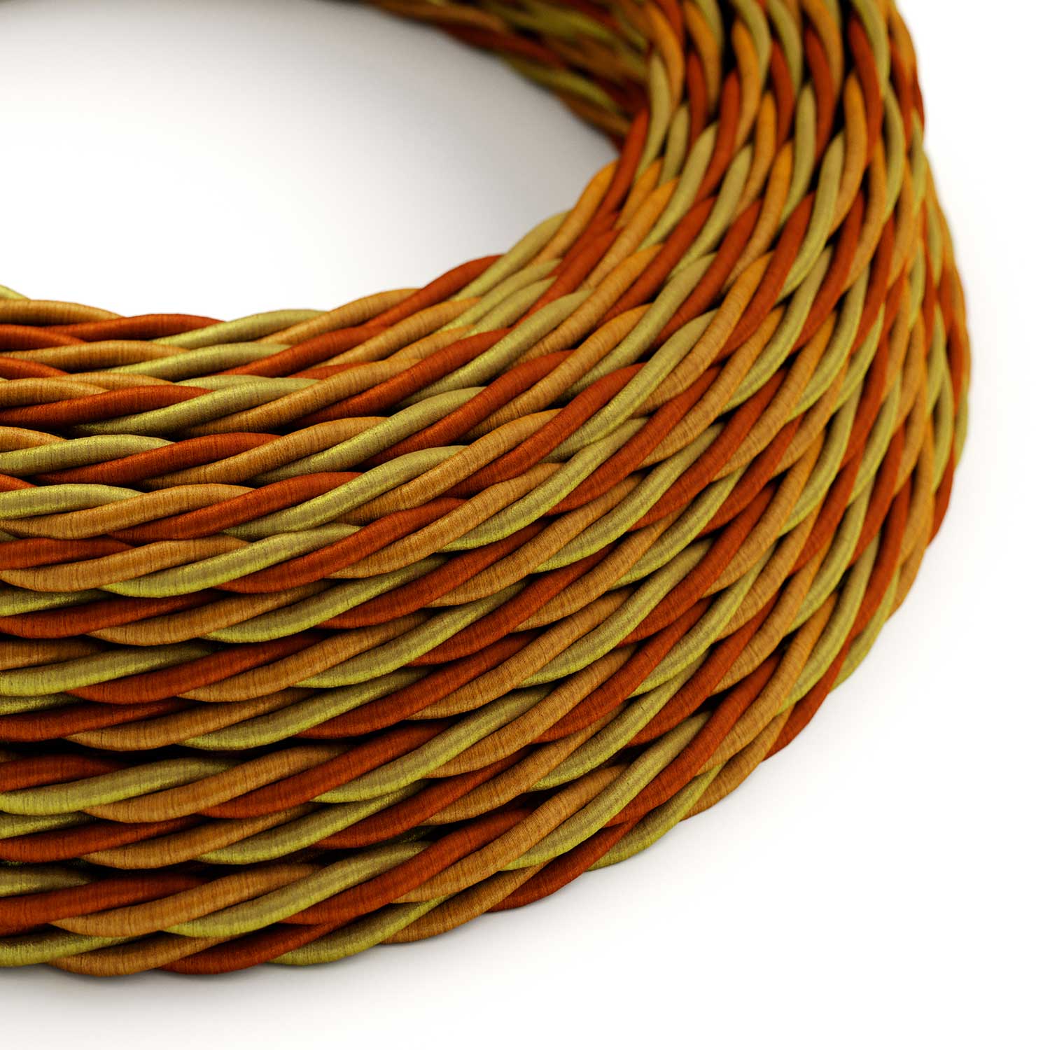 Cavo tessile per illuminazione Orange lucido - L'Originale Creative Cables, la scelta migliore per lampade moderne - TG04