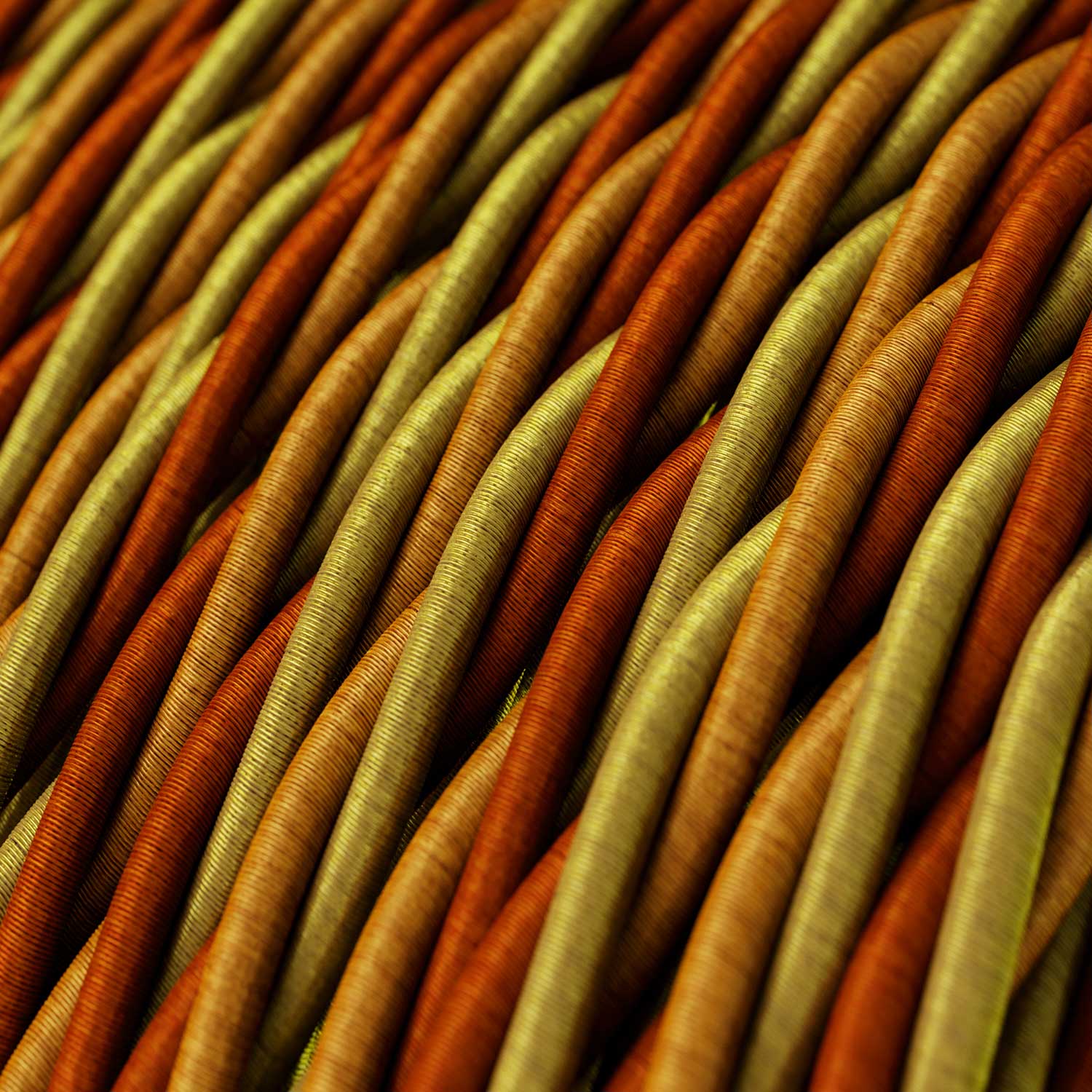 Cavo tessile per illuminazione Orange lucido - L'Originale Creative Cables, la scelta migliore per lampade moderne - TG04 - Image 2