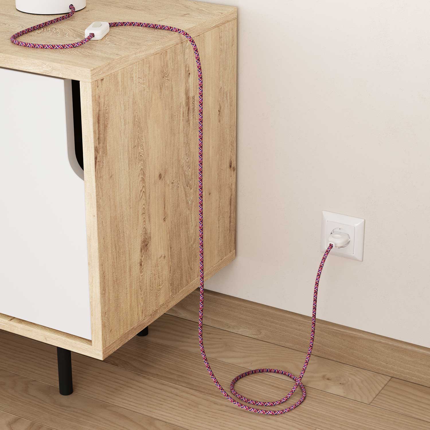 Cavo tessile per illuminazione Pixel Palette Fucsia - L'Originale Creative Cables, per valorizzare le tue lampade - RX00 - Image 3