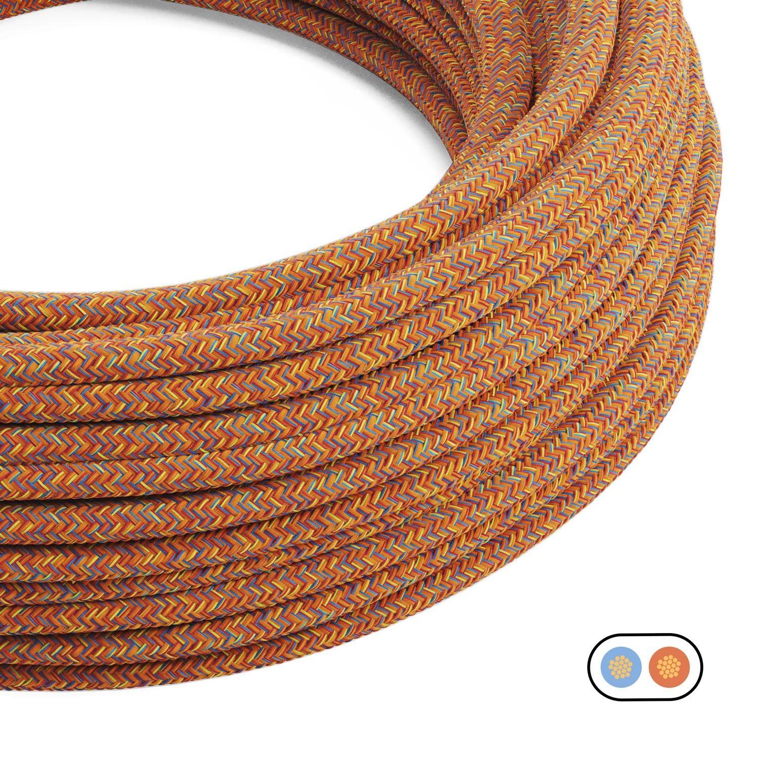 Cavo tessile piatto Indian summer cotone - PX07 - Image 2
