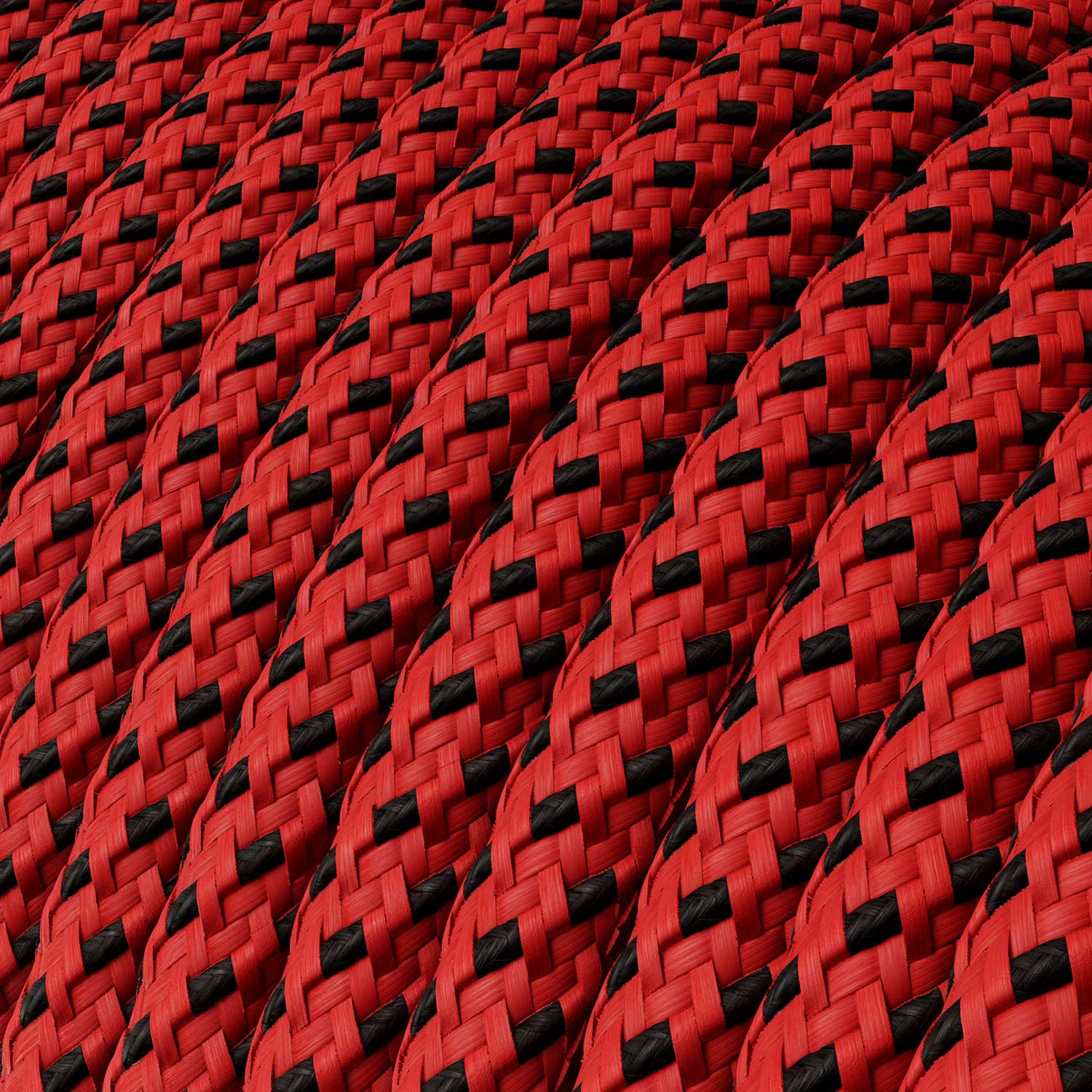Cloth Covered Wire - Red & Black Tracer RT94 - UL Listed - Image 2