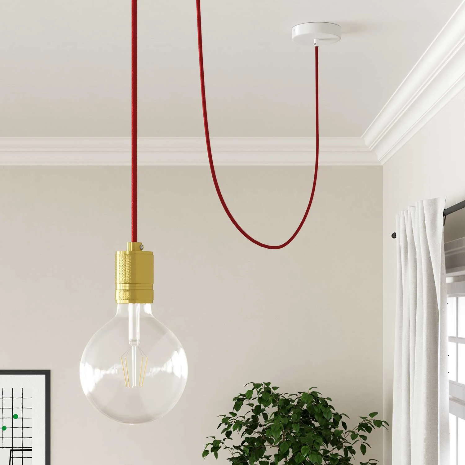 Cloth Covered Wire - Red Cotton RC35 - UL Listed - Image 3