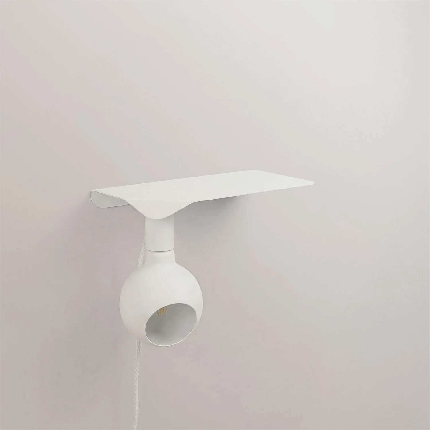 Combo Camo - Lampada con mensola e spina UK - Bianco - Image 5