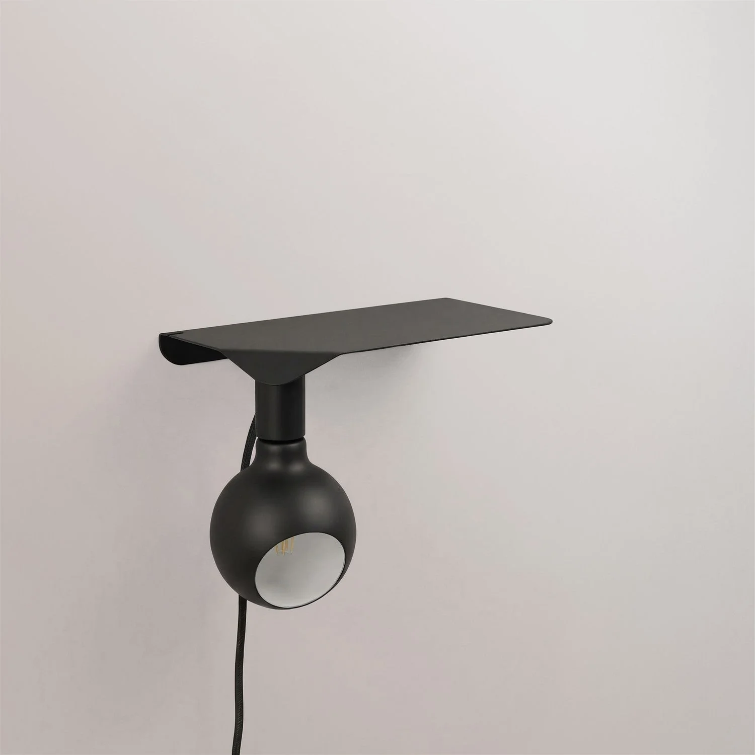 Combo Camo - Lampada con mensola e spina UK - Nero - Image 5