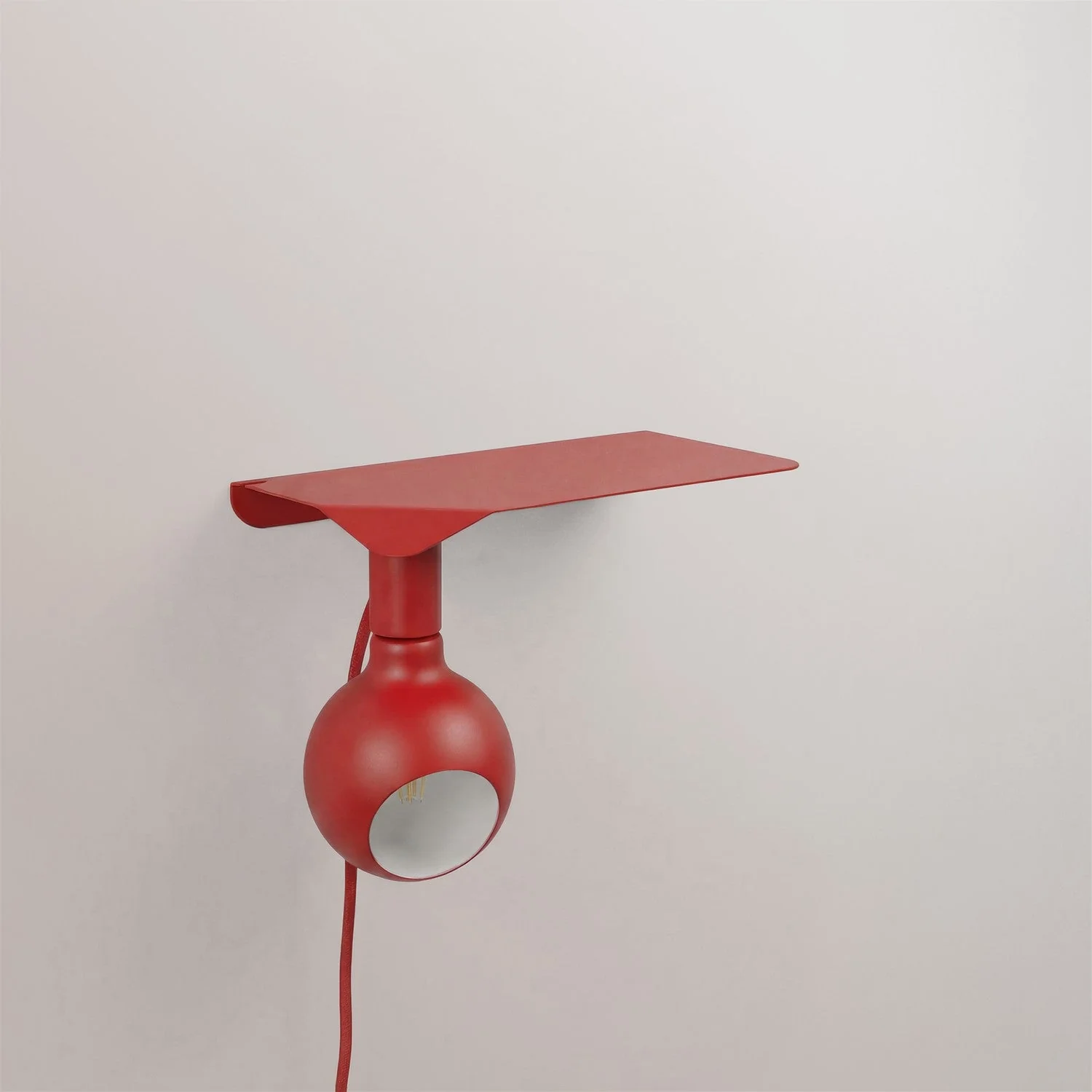 Combo Camo - Lampada con mensola e spina UK - Rosso - Image 5