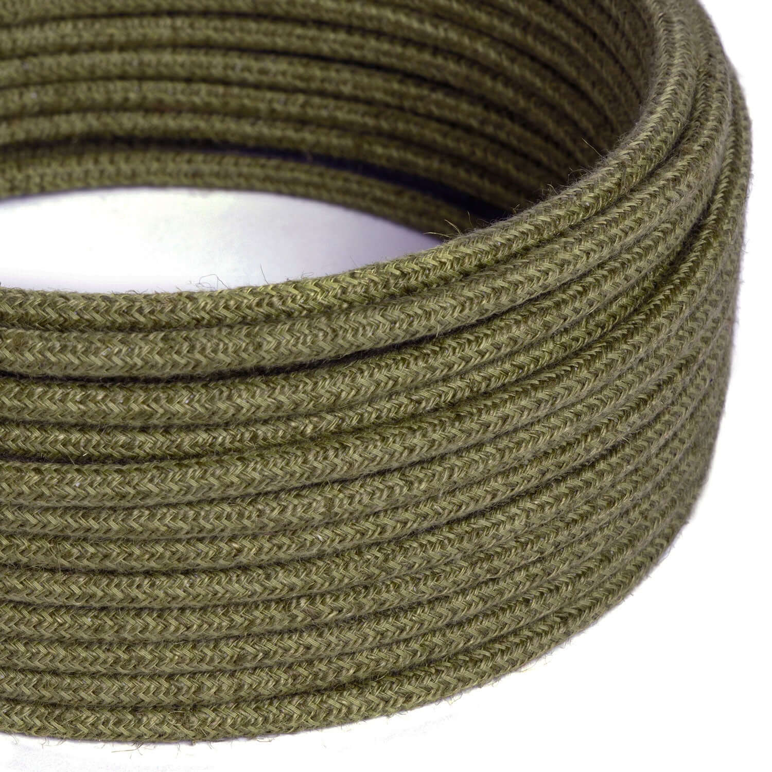 Corda elettrica per illuminazione Marrone Corteccia in juta - L'Originale Creative Cables, per creare lampade fai-da-te - RN26