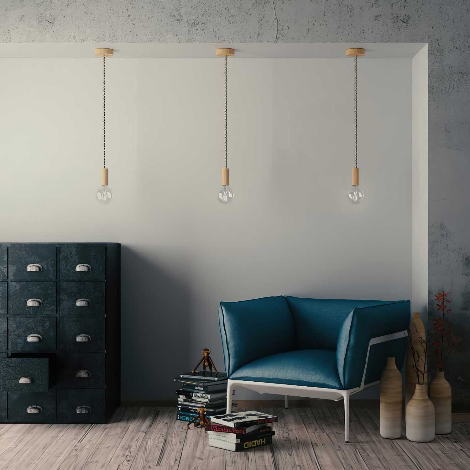 Cordone elettrico 3x0,75 rivestito in cotone grezzo - Image 3